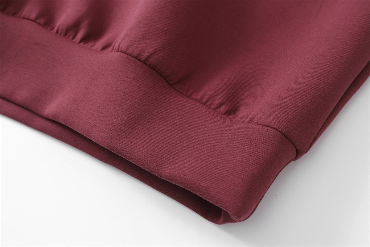 Unisex Streetwear Solid Crewneck Long-Sleeve Sweatshirt