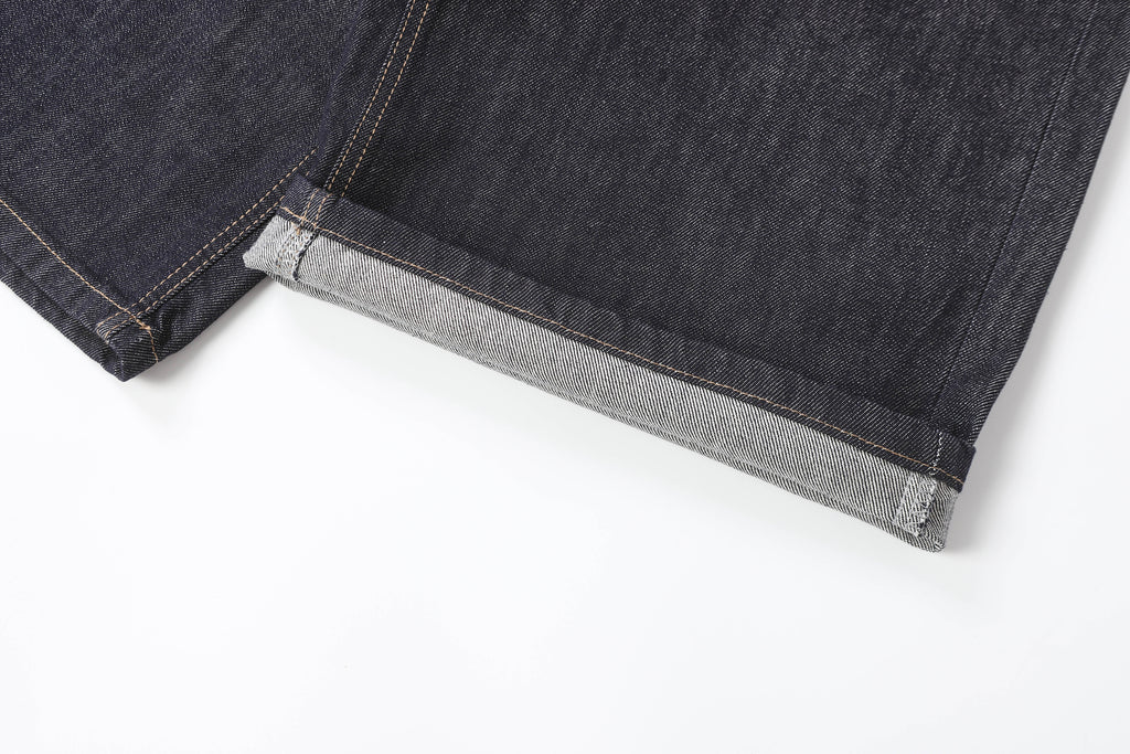 DONOTLOGO Retro Black Raw Denim Shorts | Unisex Y2K Wide Leg Trousers with Minimalist Design | High Street Relaxed Fit Bottoms