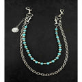New Black Pattern Detachable Double-Layer Waist Chain – Unisex Hip-Hop Retro Vibe Denim Accessory