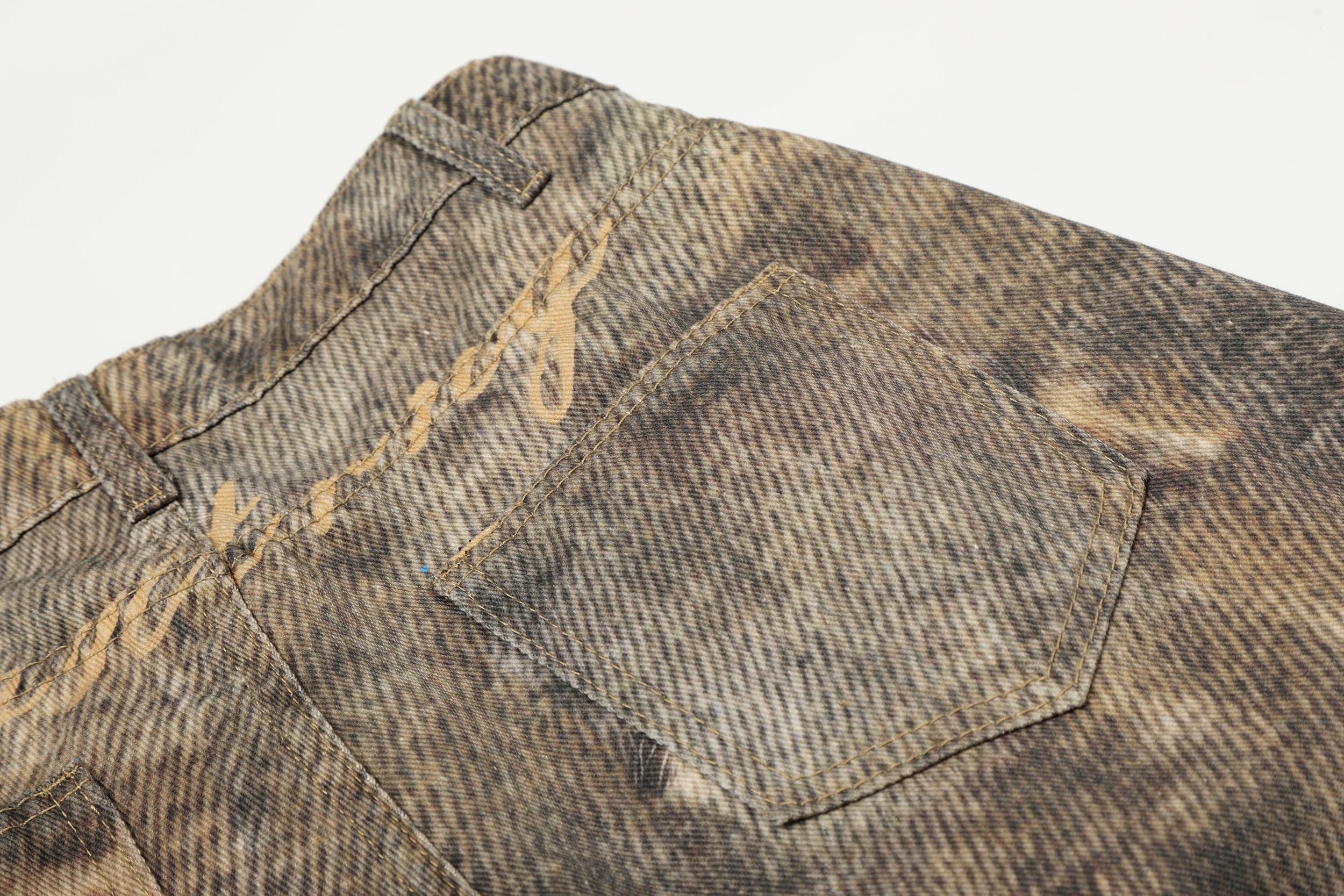 Unisex Leopard Print Jeans