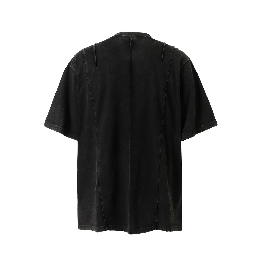 DONOTLOGO Urban Utility Collection | Unisex Relaxed Fit Tee | Bold Zippered Pocket Detail & Embossed Branding with Heavyweight Cotton Fabric