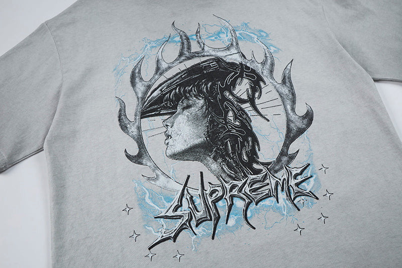 DONOTLOGO "Mechanical Soul" Distressed Graphic Tee - Cyberpunk Metal Typography Print Oversized Streetwear T-Shirt