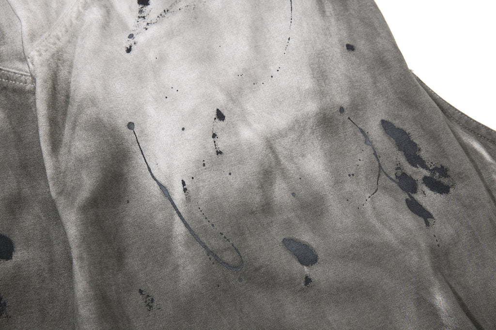 DONOTLOGO Heavy Splatter Gradient Wide-Leg Denim | Unisex Y2K Punk Rock Paint-Splashed Jeans | Vintage Gray High Street Oversized Trousers