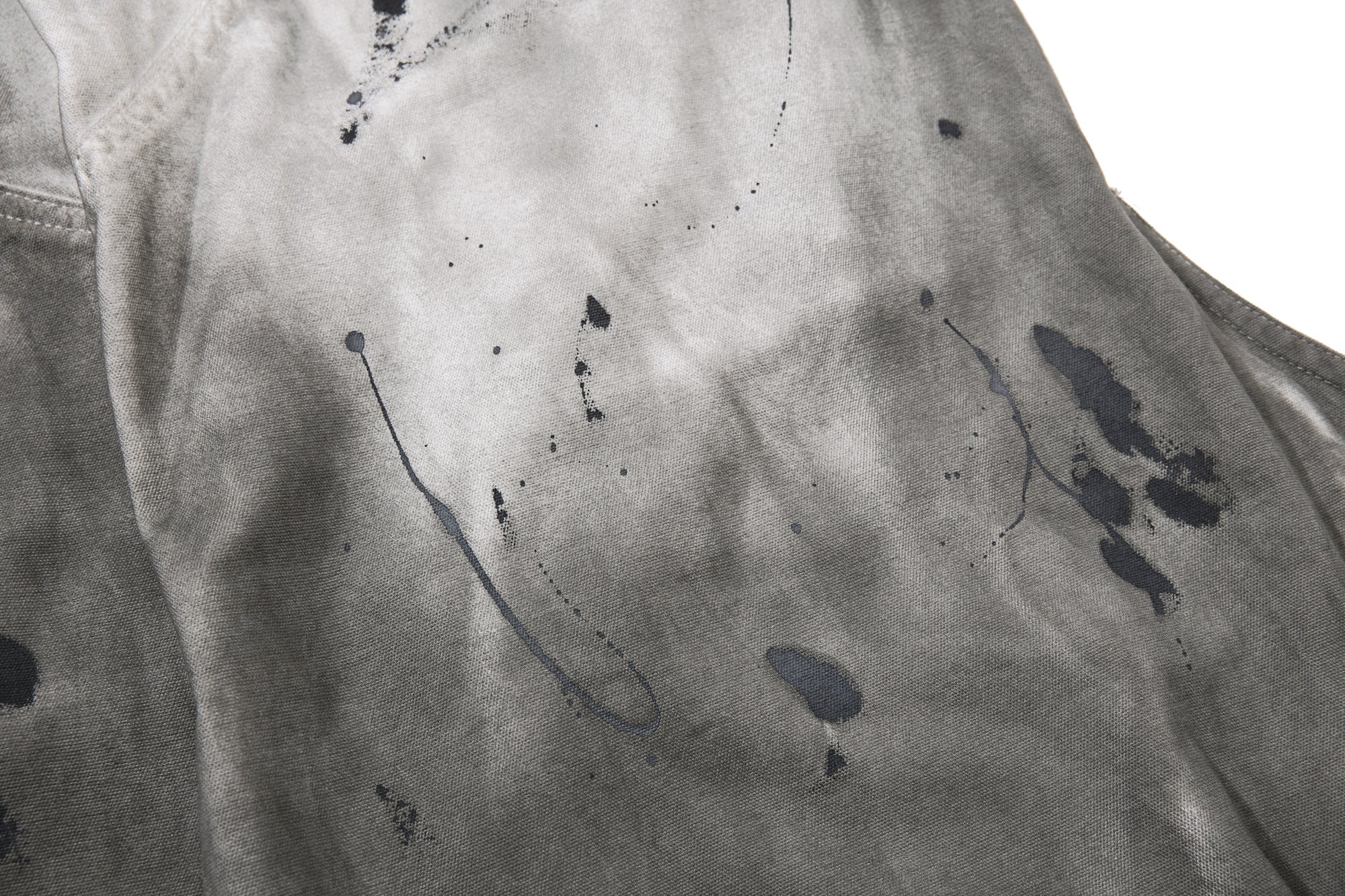 DONOTLOGO Heavy Splatter Gradient Wide-Leg Denim | Unisex Y2K Punk Rock Paint-Splashed Jeans | Vintage Gray High Street Oversized Trousers