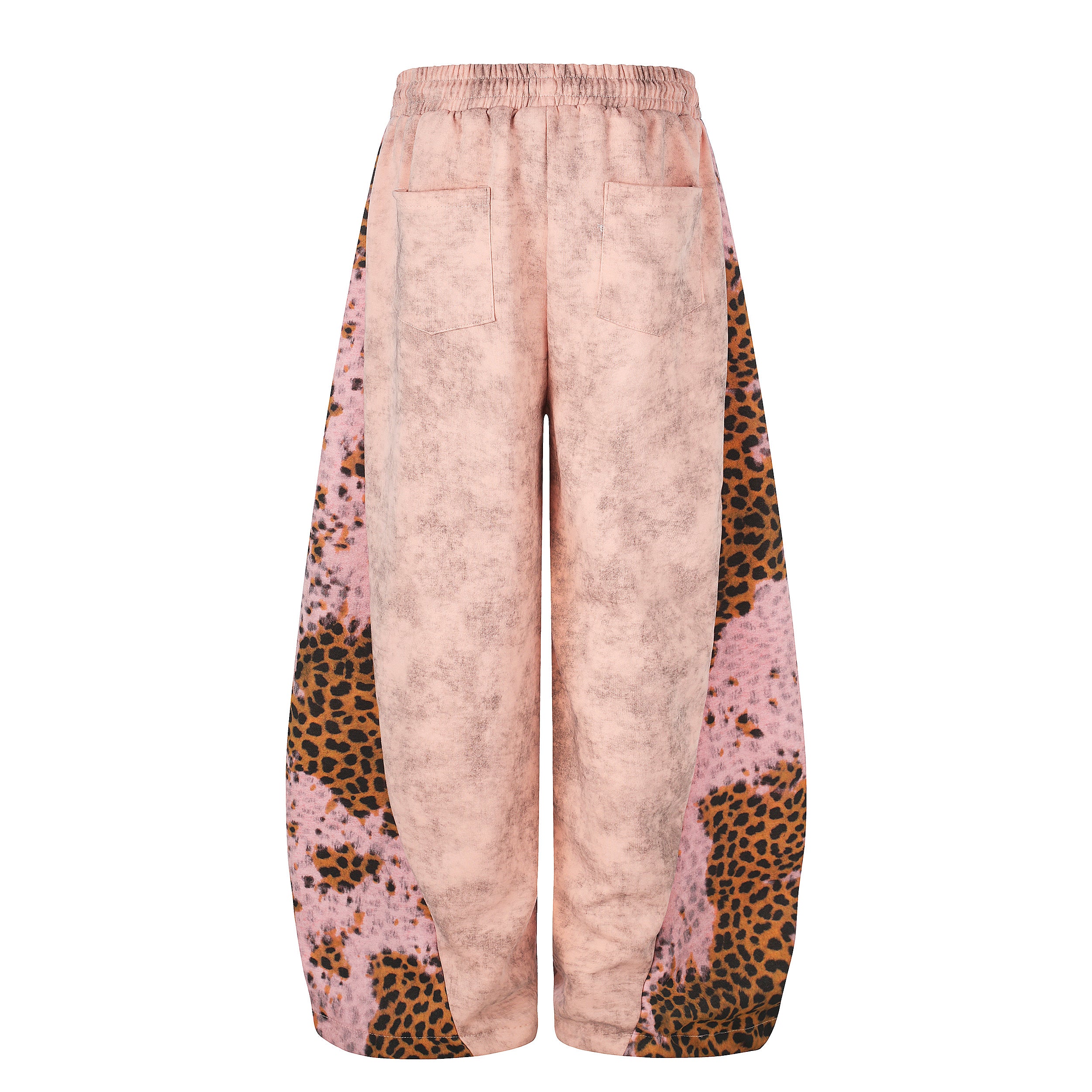 DONOTLOGO Urban Streetwear Collection | Unisex Relaxed Fit Sweatpants | Bold Leopard Motif & Rhinestone Script with Soft Cotton Blend Fabric