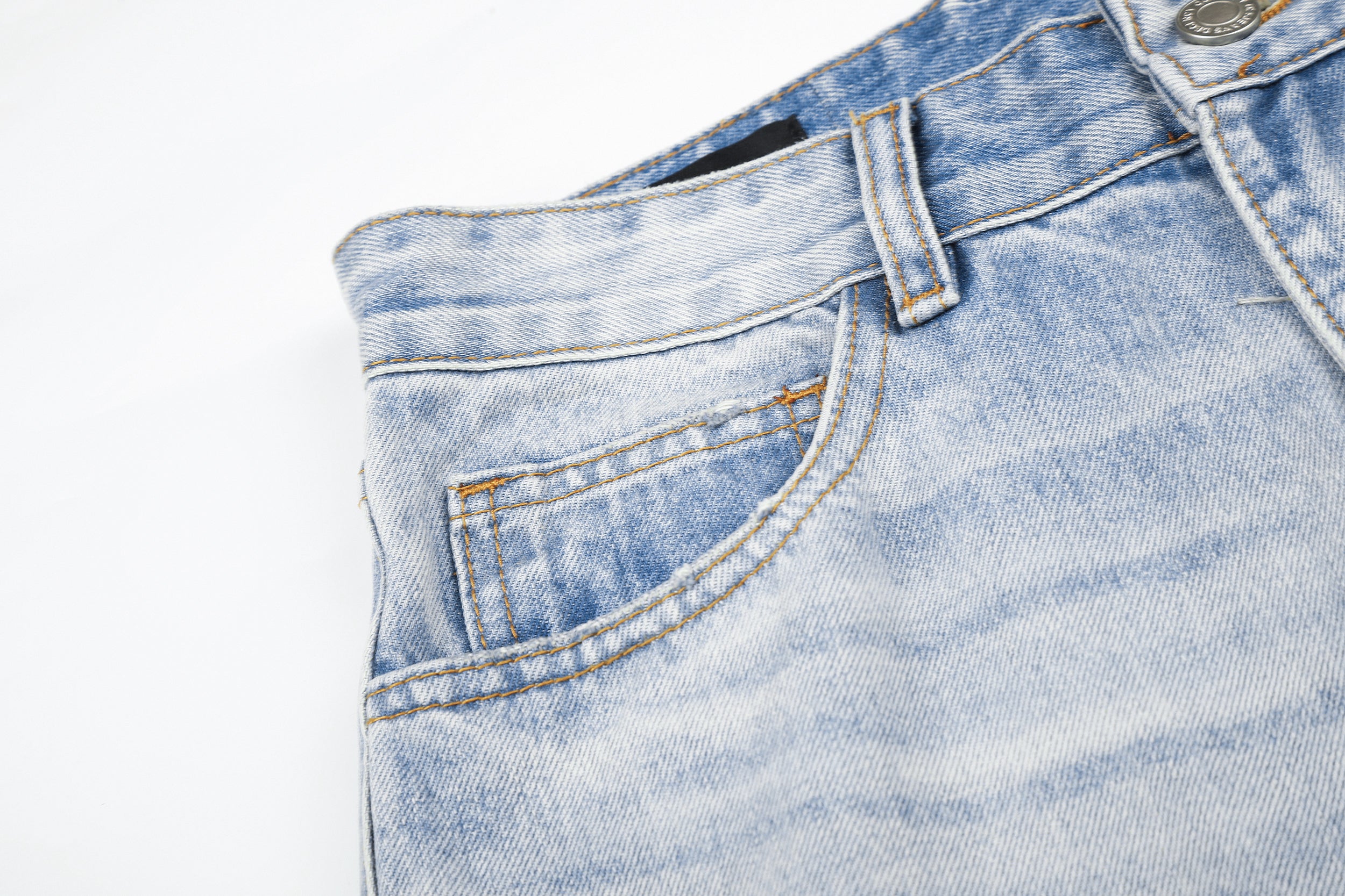 DONOTLOGO Urban Heritage Collection | Unisex Oversized Cat Whisker Denim | Retro Aesthetic High-Rise Wide-Leg Bottoms with Authentic Fade Detail
