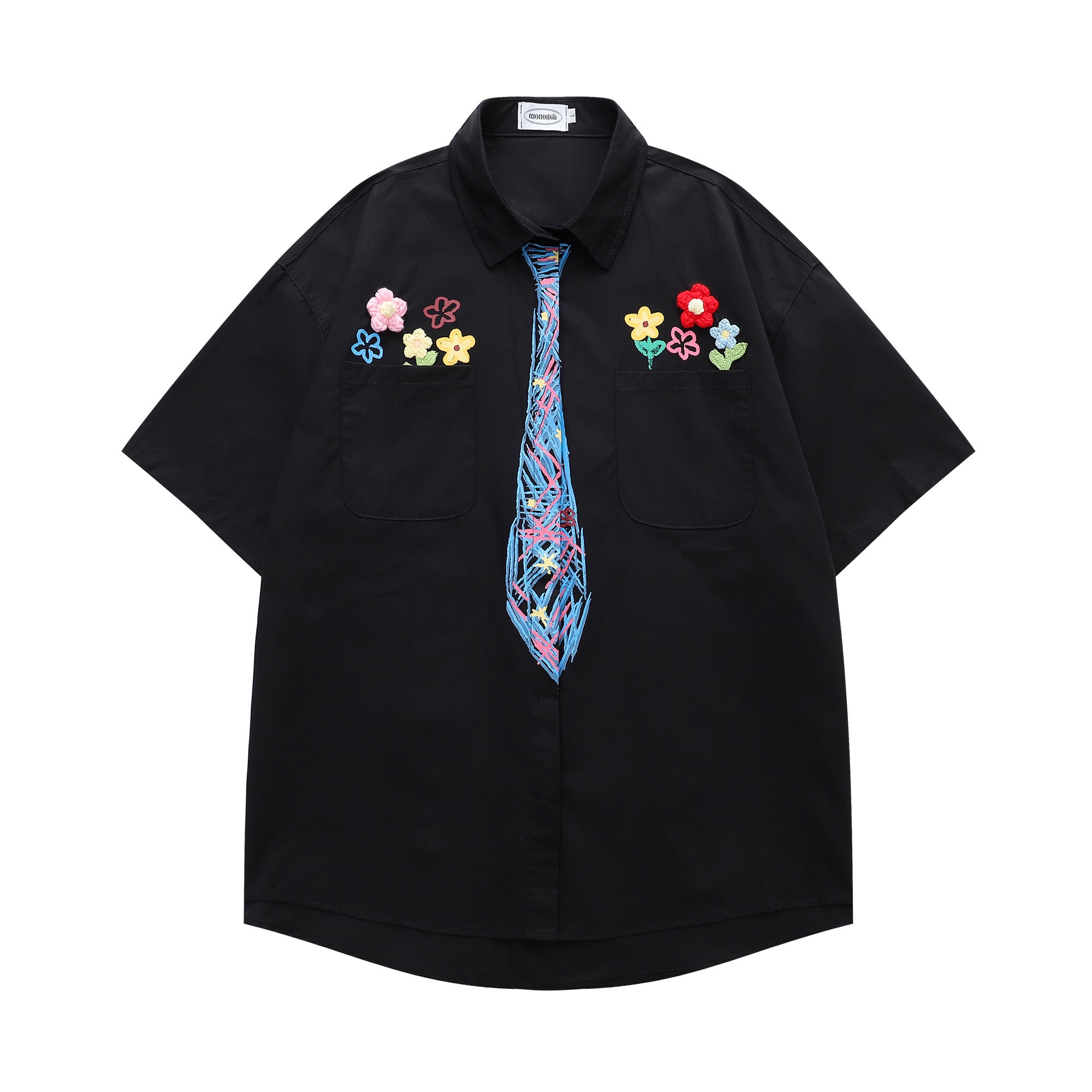 Unisex Floral Embroidered Tee