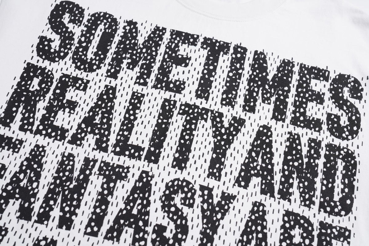 Unisex Street-Style Polka Dot Letter Graphic