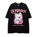 DONOTLOGO Bold Pink & Black Gradient Graphic Tee | Unisex Y2K Oversized Streetwear Top | Retro Anime Style Summer Shirt