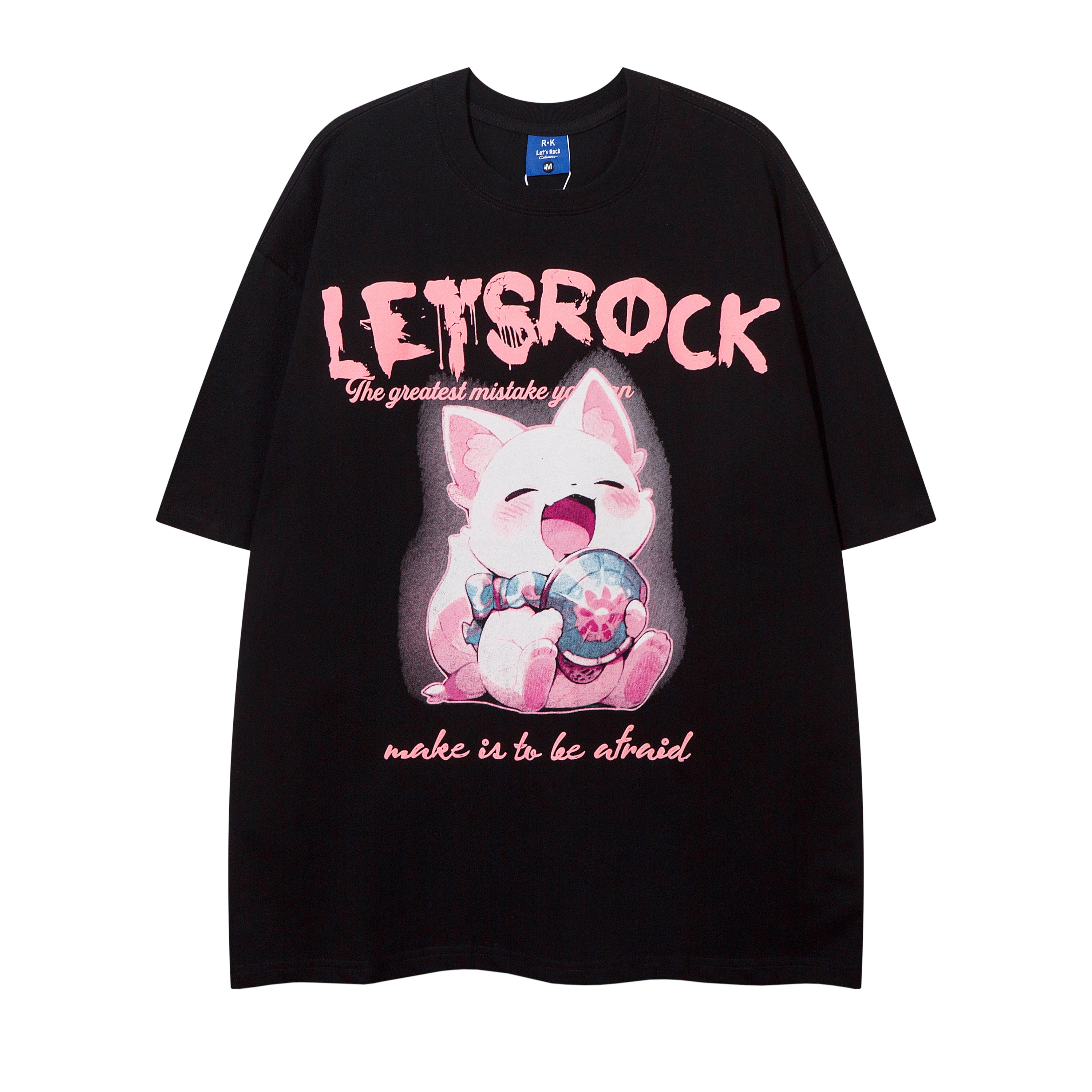 DONOTLOGO Bold Pink & Black Gradient Graphic Tee | Unisex Y2K Oversized Streetwear Top | Retro Anime Style Summer Shirt