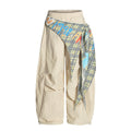 DONOTLOGO Urban Streetwear Collection | Unisex Relaxed Silhouette Cargo Pants | Bold Plaid & Graffiti Motif & Soft Cotton Blend Fabric