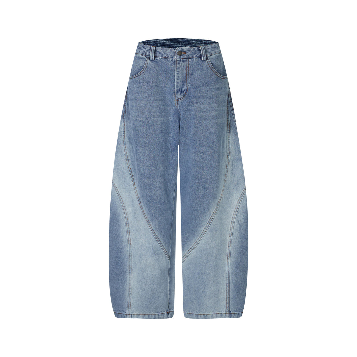 DONOTLOGO Urban Streetwear Collection | Unisex Relaxed Silhouette Jeans | Bold Curved Cut & Soft Denim Fabric