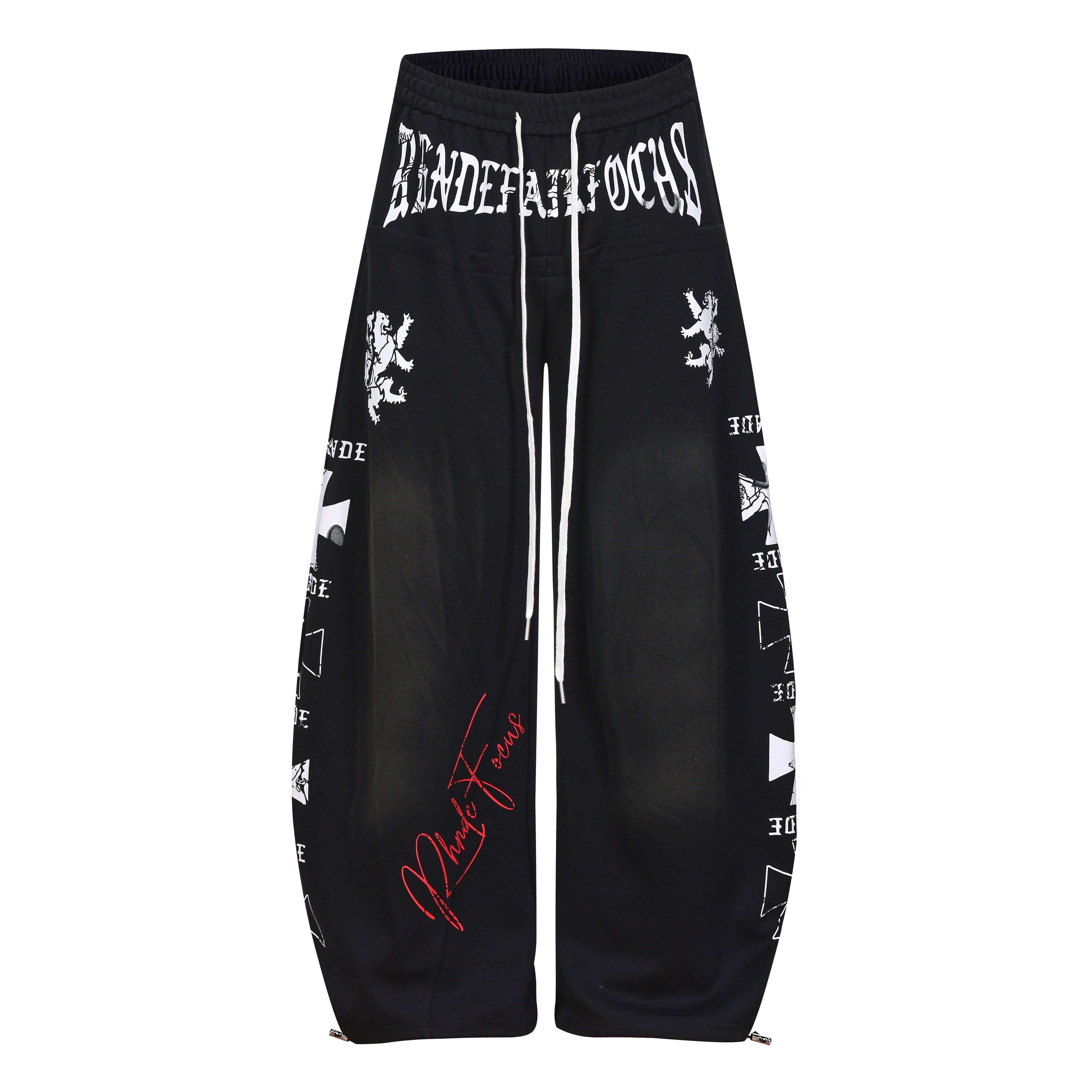 DONOTLOGO Urban Streetwear Collection | Unisex Curved Silhouette Trousers | Bold Gradient Motif & Soft Cotton Blend Fabric