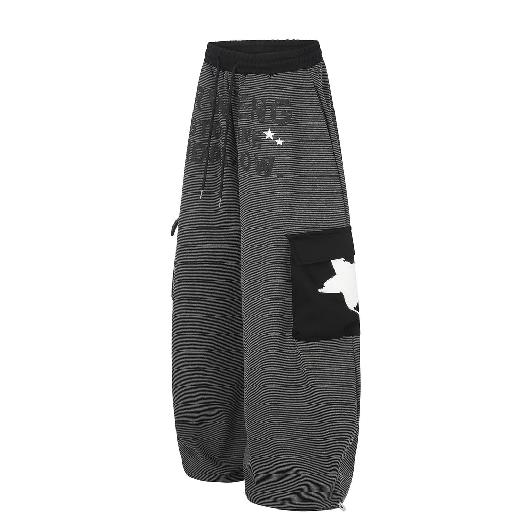 DONOTLOGO Urban Hip-Hop Collection | Unisex Relaxed Fit Sweatpants | Bold Letter & Star Motif with Soft Cotton Blend Fabric