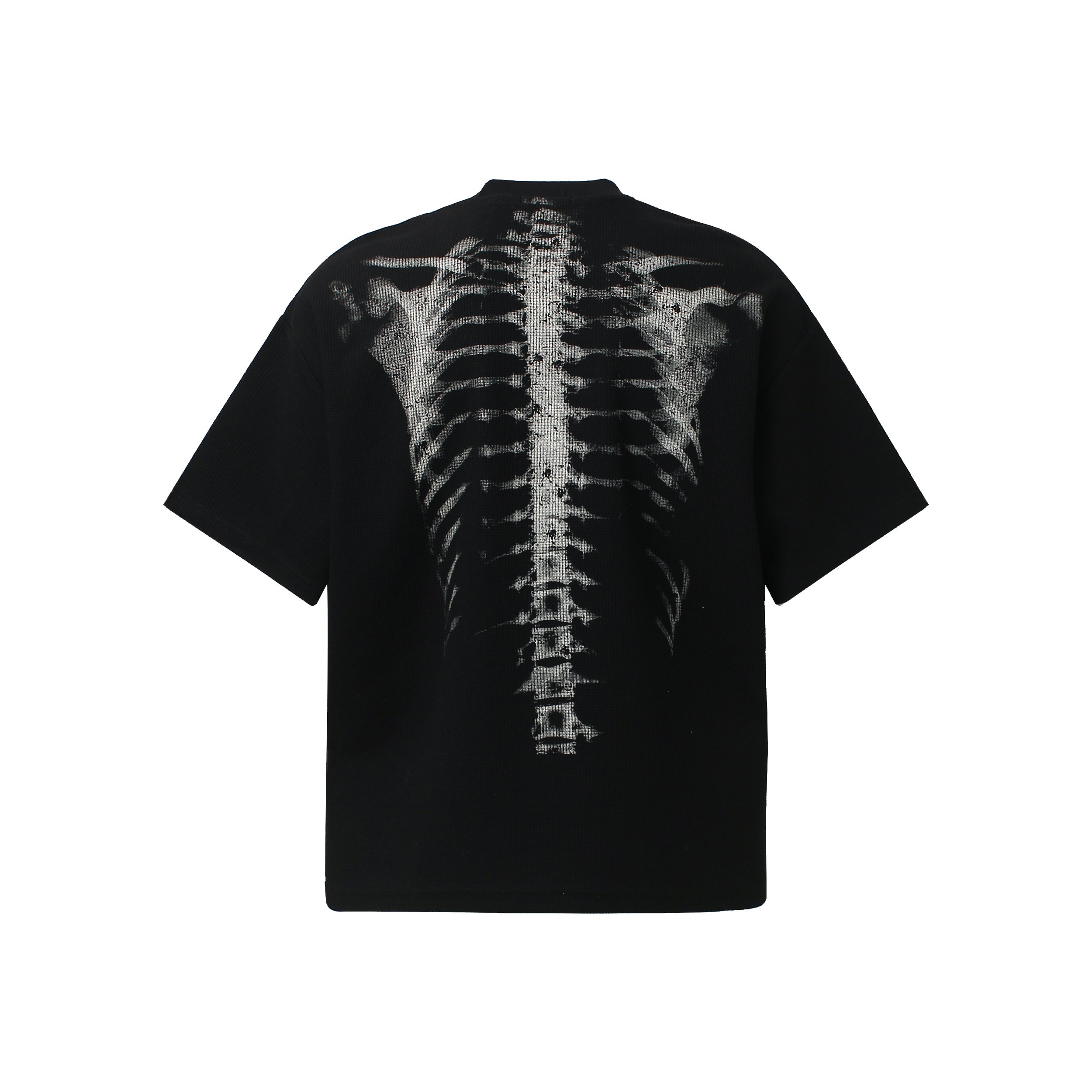 DONOTLOGO Urban Streetwear Collection | Unisex Relaxed Silhouette Tee | Bold Ribcage Motif & Soft Waffle Knit Fabric