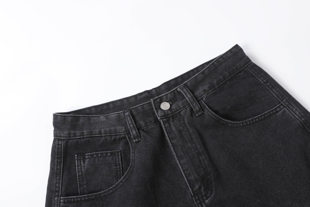 DONOTLOGO Retro Blue Cargo Jean Shorts | Unisex Y2K Wide Leg Denim Shorts with Functional Pockets | High Street Relaxed Fit Bottoms