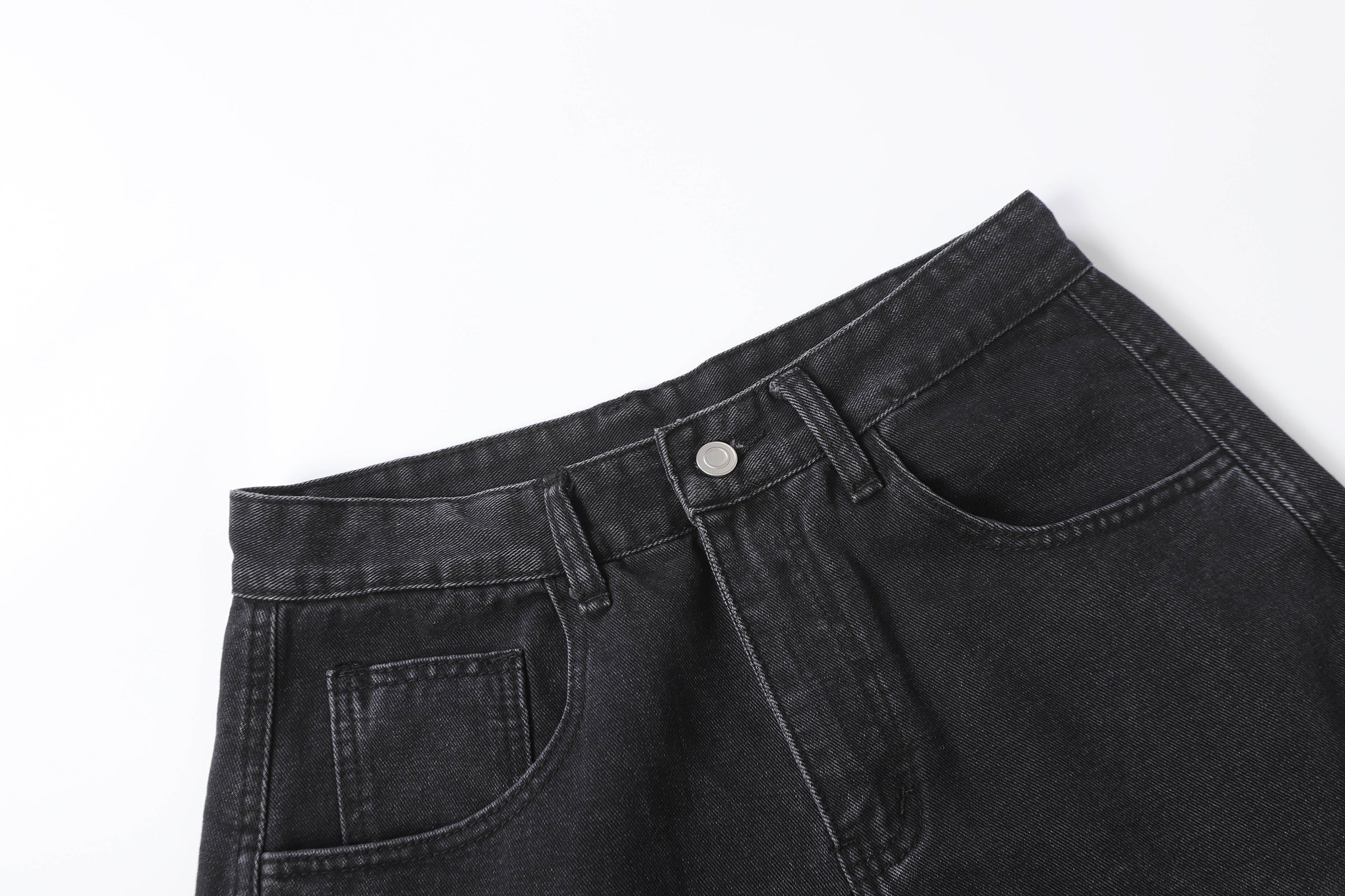 DONOTLOGO Retro Blue Cargo Jean Shorts | Unisex Y2K Wide Leg Denim Shorts with Functional Pockets | High Street Relaxed Fit Bottoms