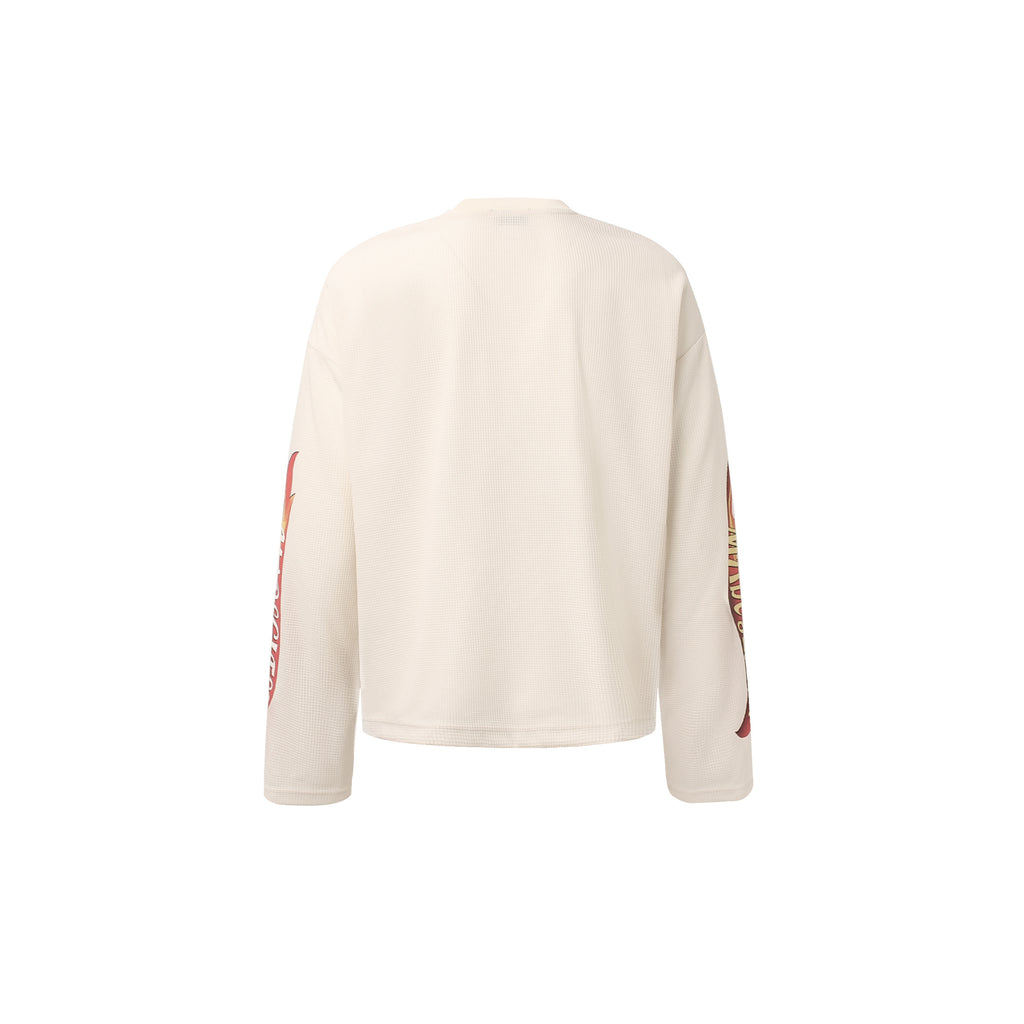 Unisex Vintage Distressed Letter Print Sweatshirt