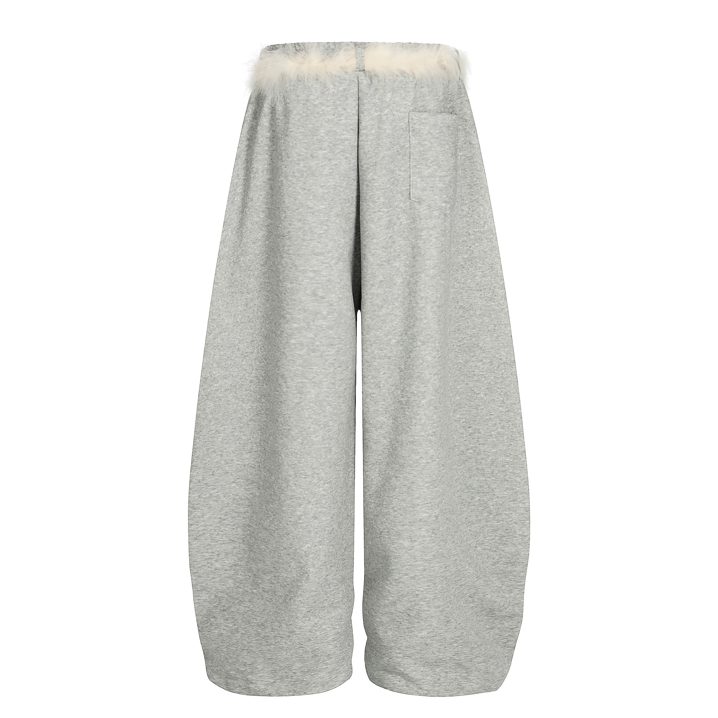 DONOTLOGO Urban Streetwear Collection | Unisex Relaxed Silhouette Sweatpants | Bold Faux Fur Motif & Soft Cotton Knit Fabric