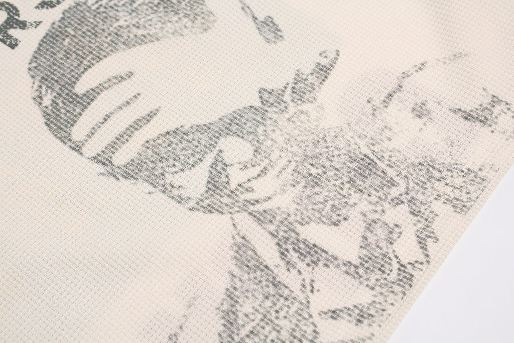 Unisex Vintage Distressed Letter Print Sweatshirt