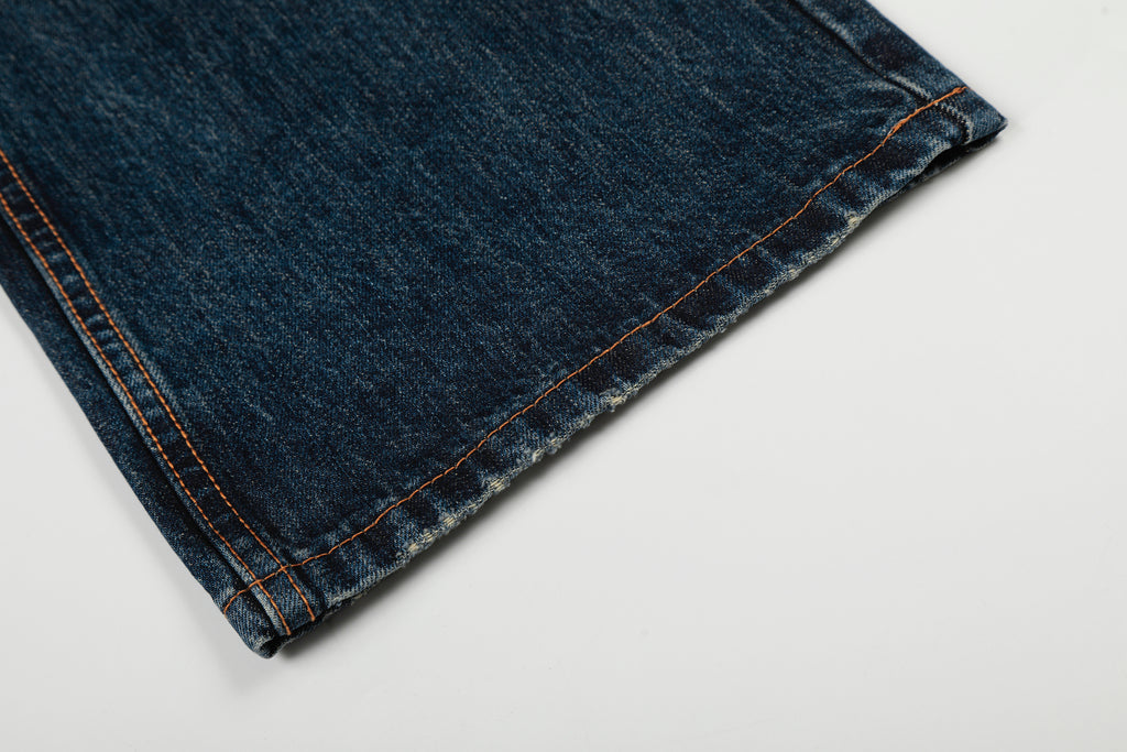 DONOTLOGO Urban Heritage Collection | Unisex Oversized Cat Whisker Denim | Retro Aesthetic High-Rise Wide-Leg Bottoms with Authentic Fade Detail