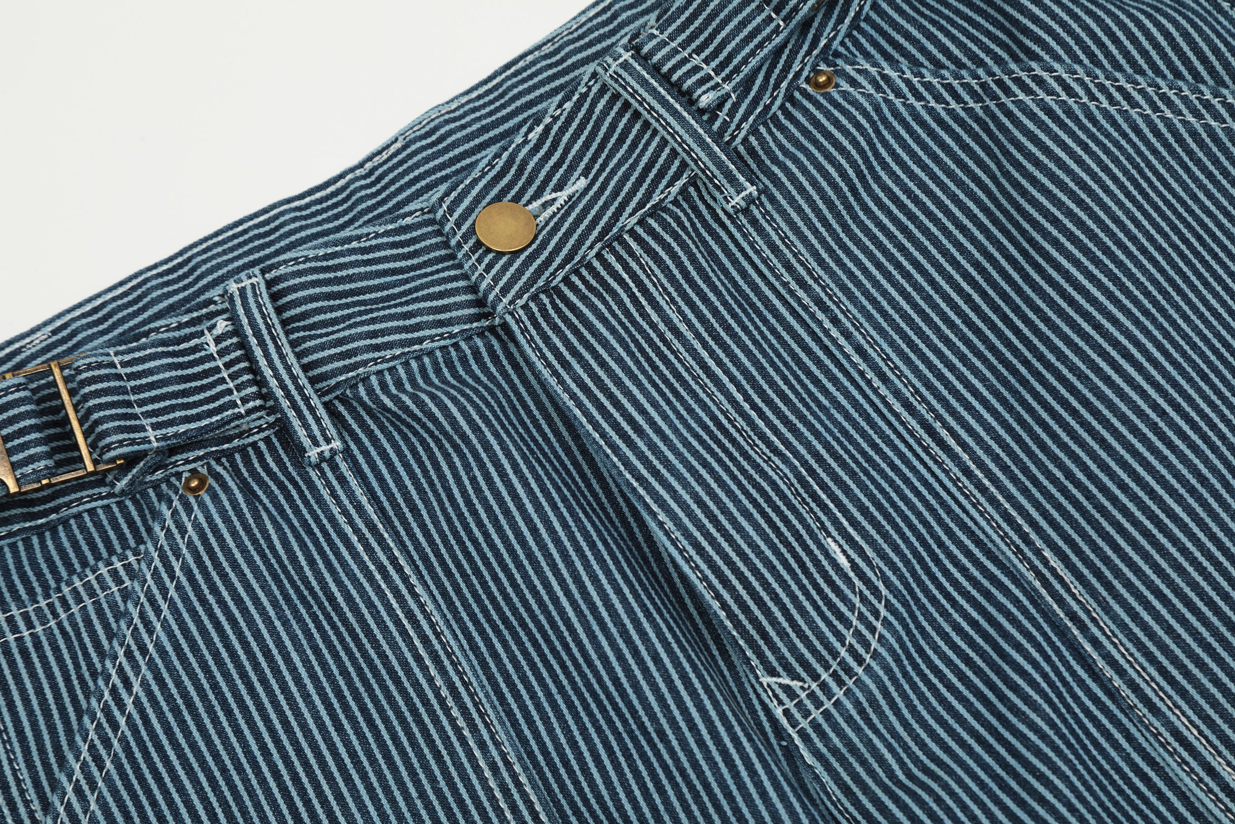 Unisex Striped Denim Jeans