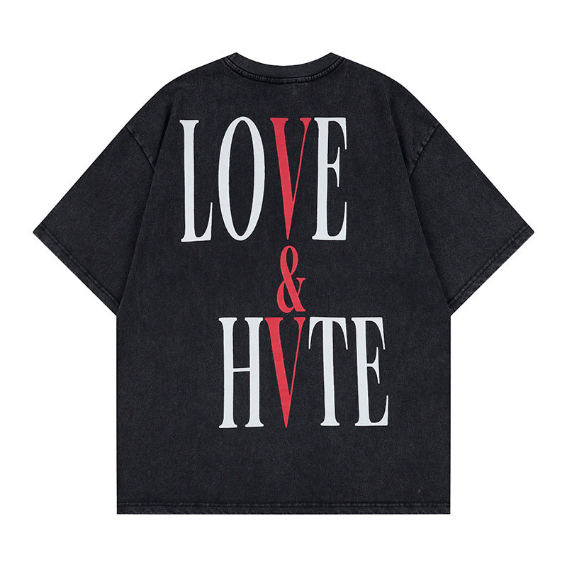 DONOTLOGO "Time Flies" Scenic Art Tee - Distressed Vintage Wash Heavyweight Cotton Oversized T-Shirt