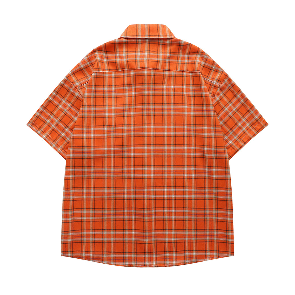 Unisex Striped Check Embroidered Tee