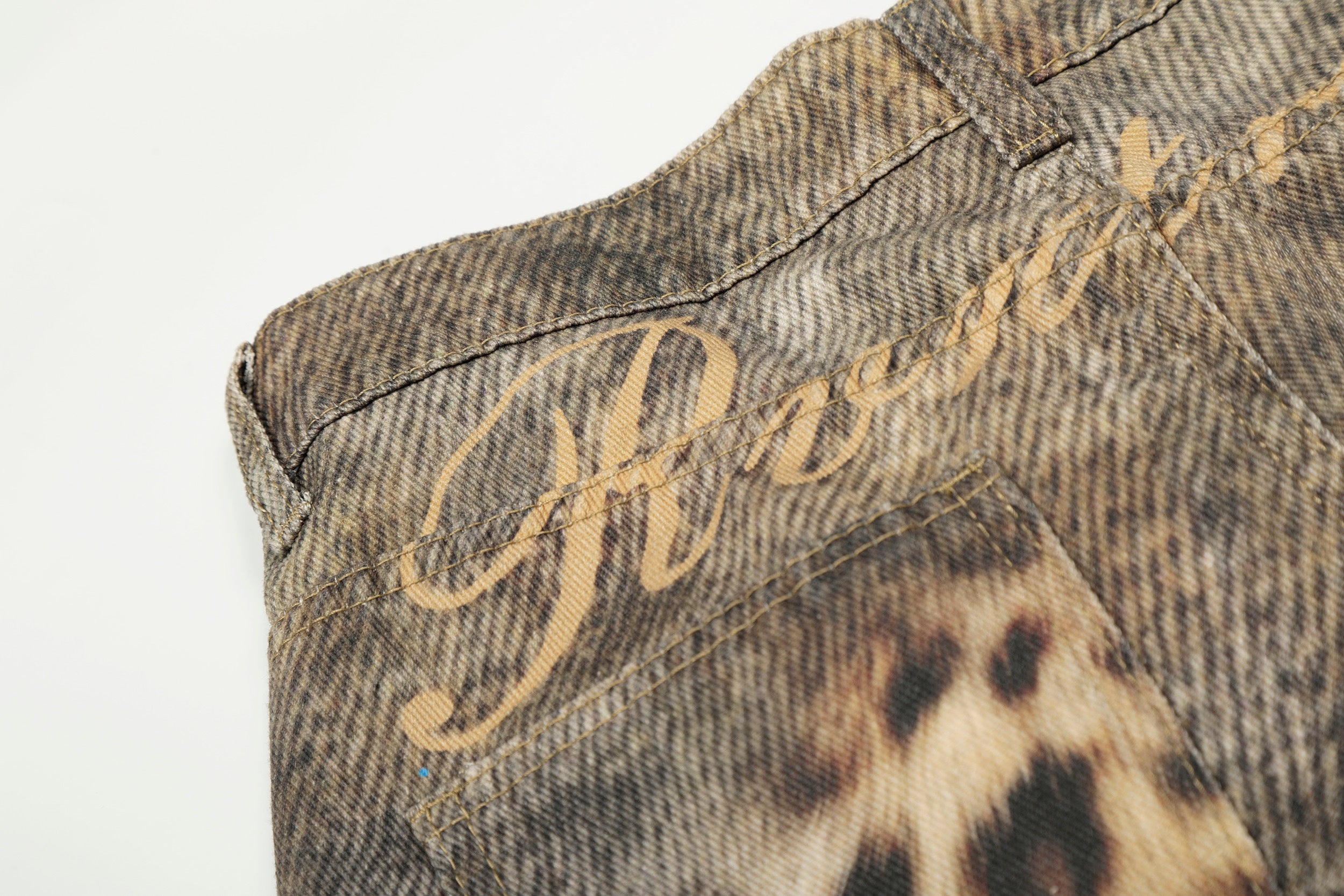 Unisex Leopard Print Jeans