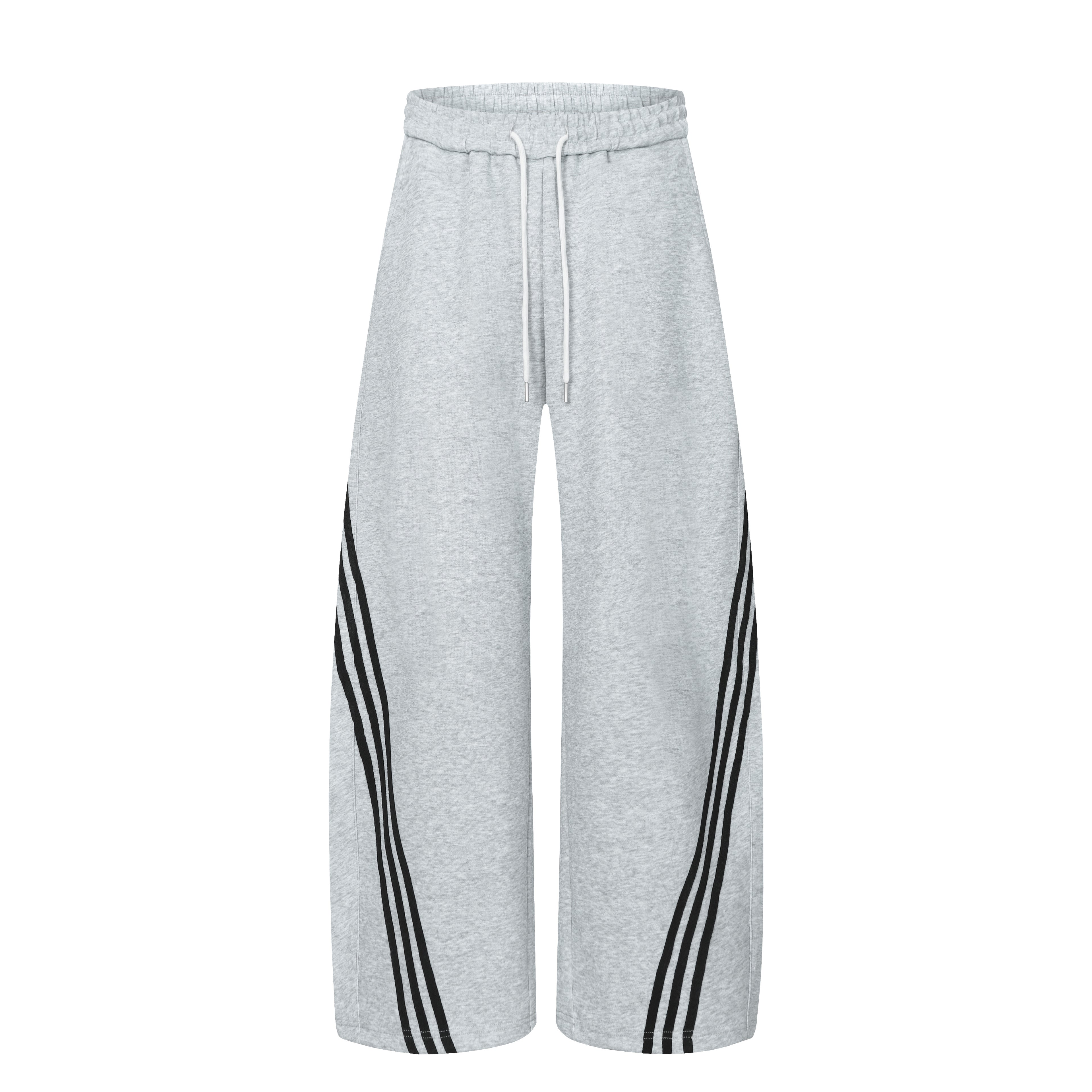 DONOTLOGO Urban Streetwear Collection | Unisex Relaxed Fit Trousers | Bold Diagonal Stripe Motif & Curved Silhouette with Soft Cotton Blend Fabric