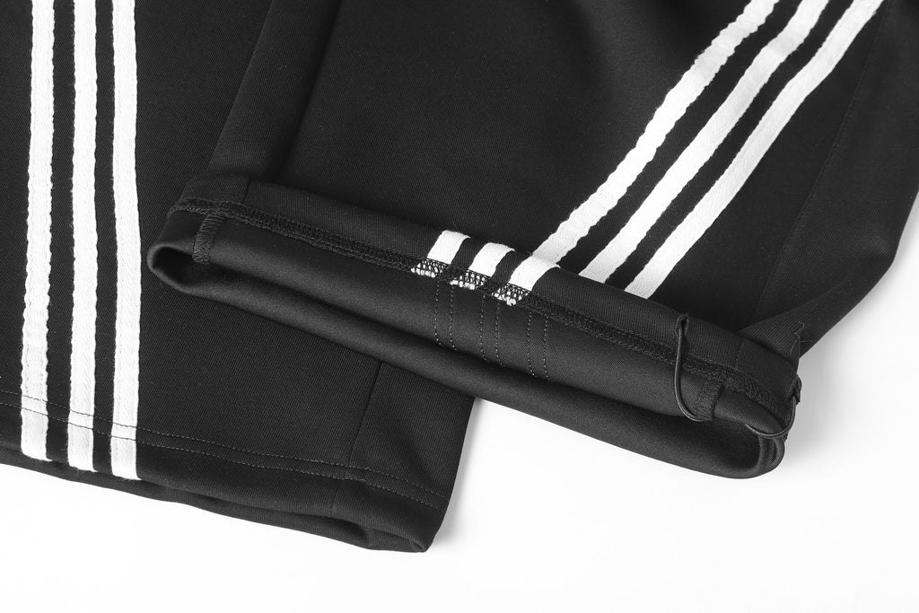 DONOTLOGO Urban Streetwear Collection | Unisex Relaxed Fit Trousers | Bold Diagonal Stripe Motif & Curved Silhouette with Soft Cotton Blend Fabric