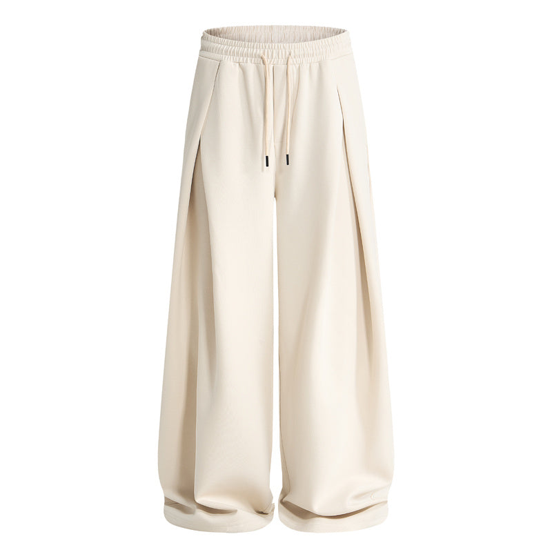DONOTLOGO Urban Streetwear Collection | Unisex Curved Silhouette Trousers | Bold Pleat Motif & Soft Cotton Blend Fabric
