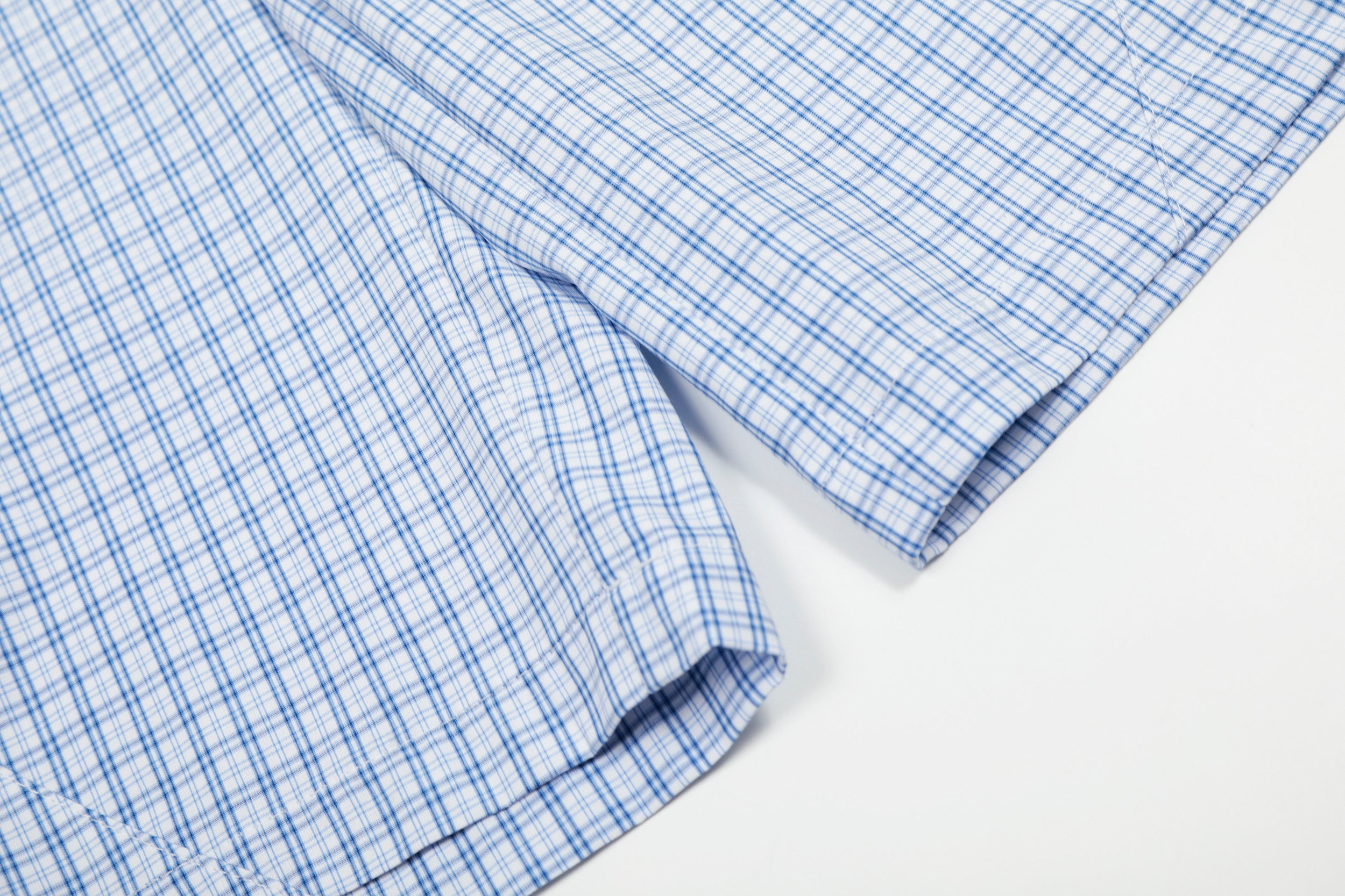 Unisex Vintage Blue Plaid Print Cropped Pants