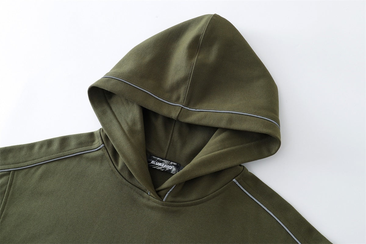 Unisex Original Hoodie – Reflective Lettering with Metal Buckles