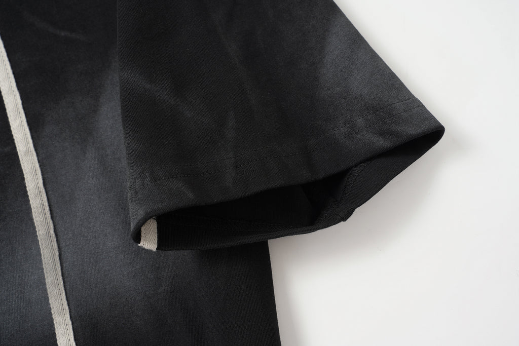 DONOTLOGO Future Grunge Collection | Unisex Relaxed Fit Deconstructed Tee | Bold Geometric Seaming & Faded Wash Finish with Heavyweight Cotton Fabric