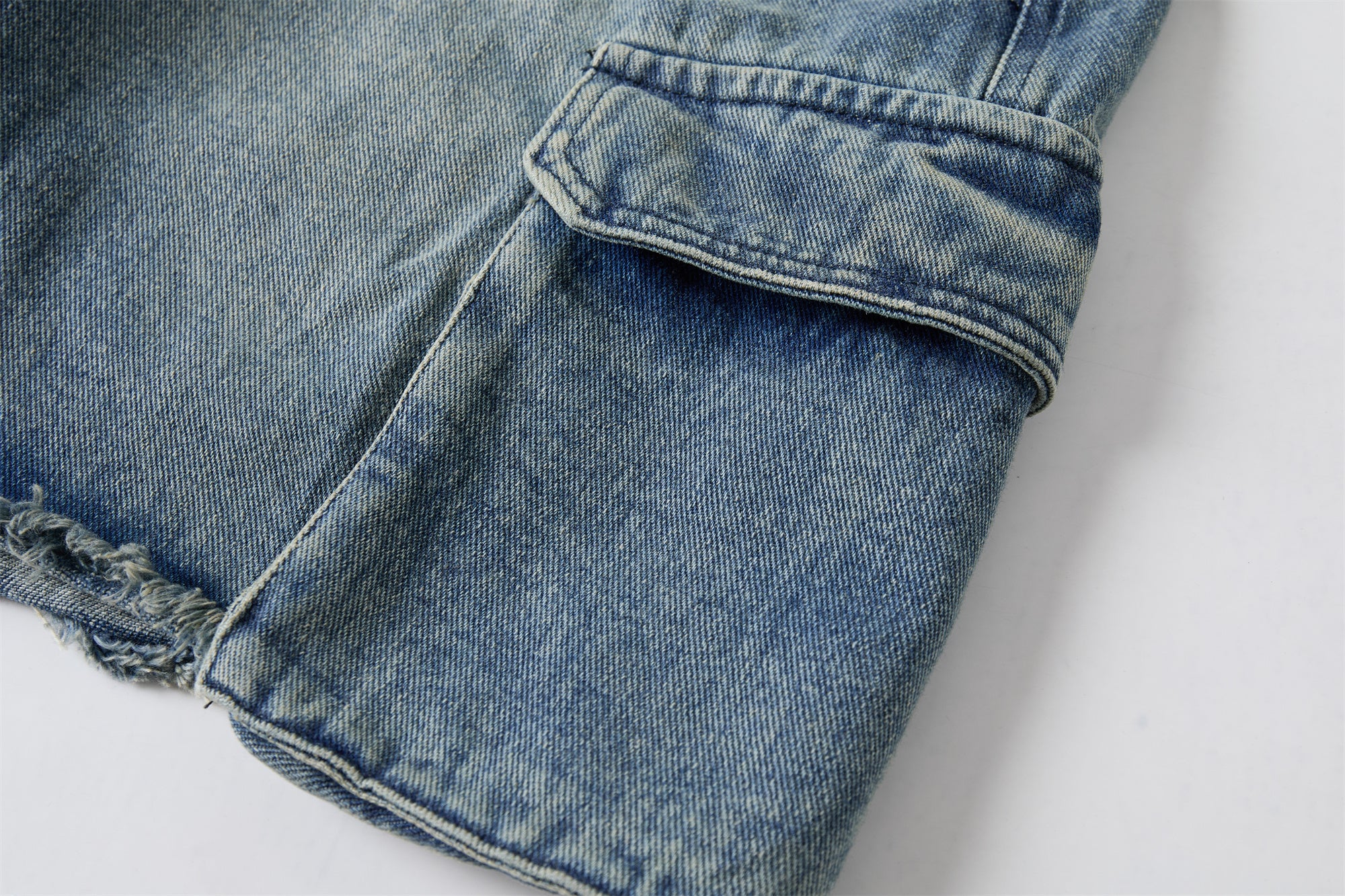 DONOTLOGO Heavy Acid Wash Baggy Cargo Jorts | Unisex Y2K Wide Leg Denim Shorts | Retro High Street Summer Bottoms