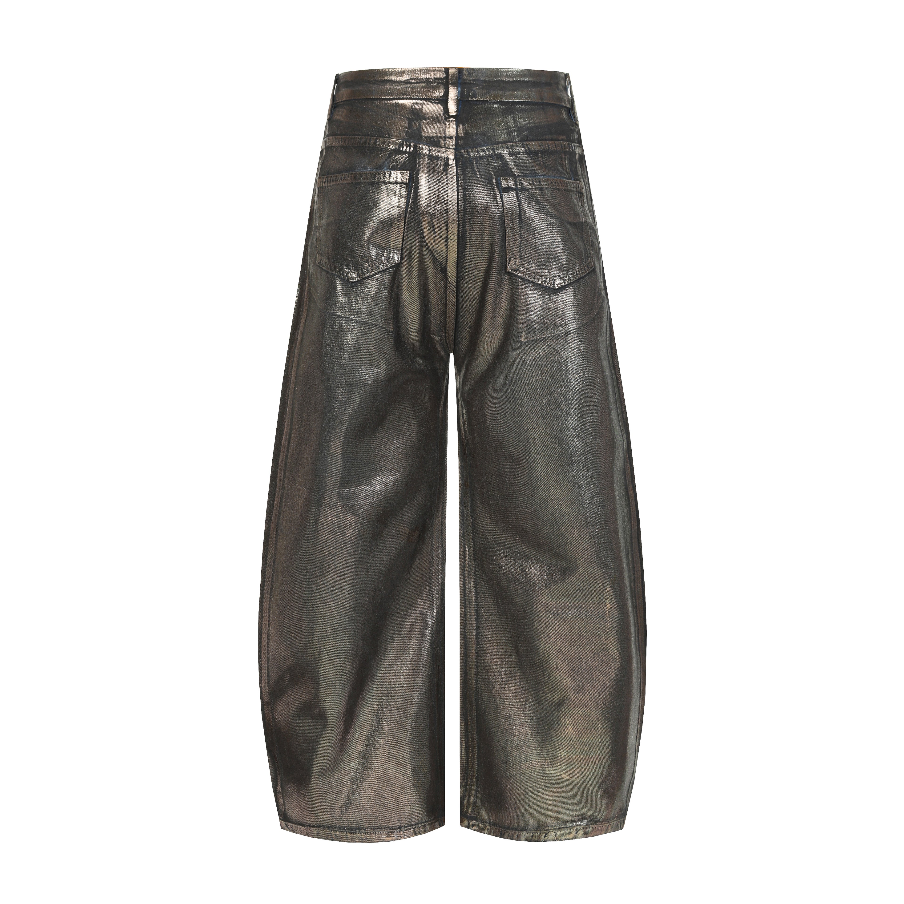 DONOTLOGO Urban Streetwear Collection | Unisex Curved Silhouette Denim Trousers | Bold Star Motif & Vintage Fade Detail with Premium Cotton Blend