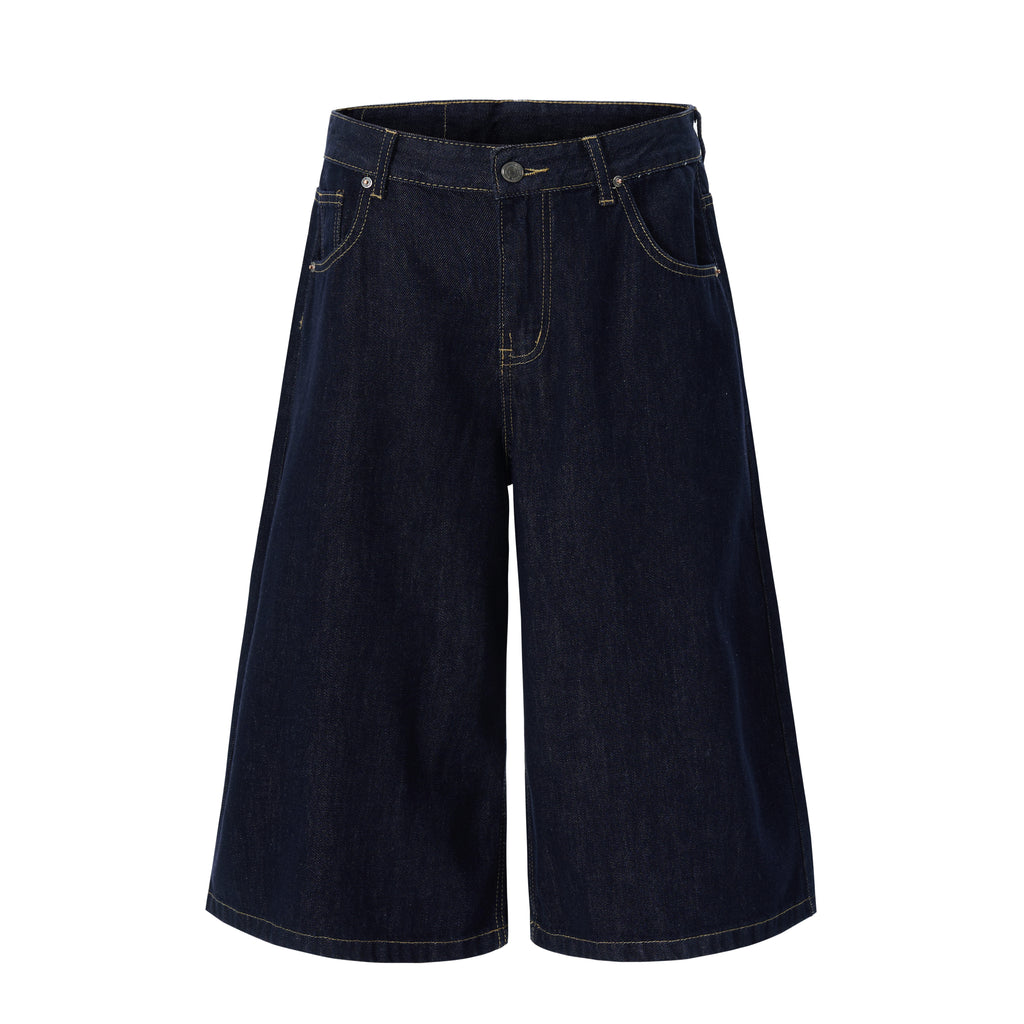 DONOTLOGO Heavyweight Raw Denim Baggy Jorts | Unisex Y2K Wide Leg Denim Shorts | Retro High Street Summer Bottoms