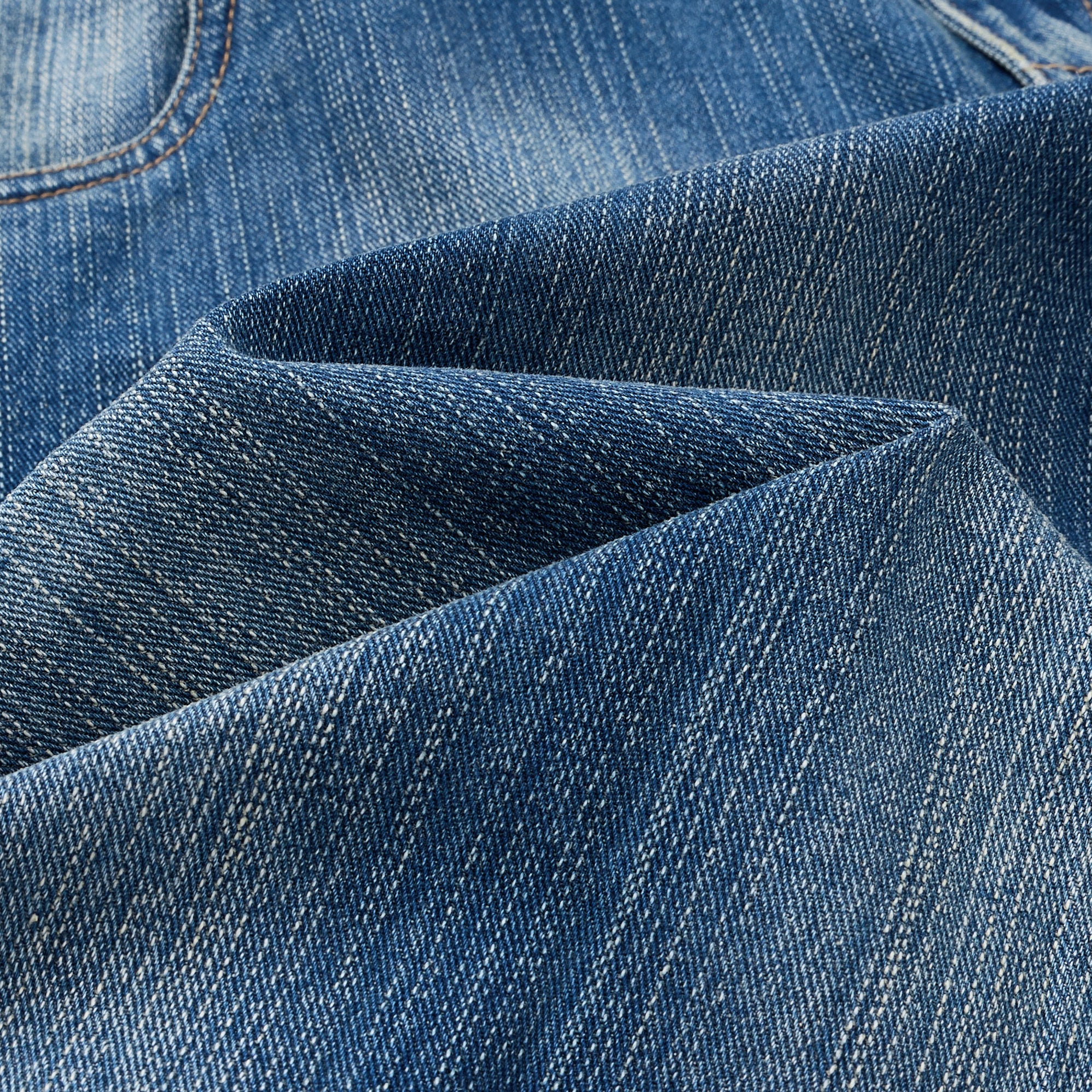DONOTLOGO Retro Blue Baggy Denim Shorts | Unisex Y2K Wide Leg Trousers with Natural Whiskering & Fade | High Street Relaxed Fit Bottoms