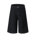 DONOTLOGO Oversized Raw Black Denim Shorts - Unisex Baggy Jorts with Minimalist Design - Edgy Streetwear Bottom with Wide Leg Silhouette & Clean Lines