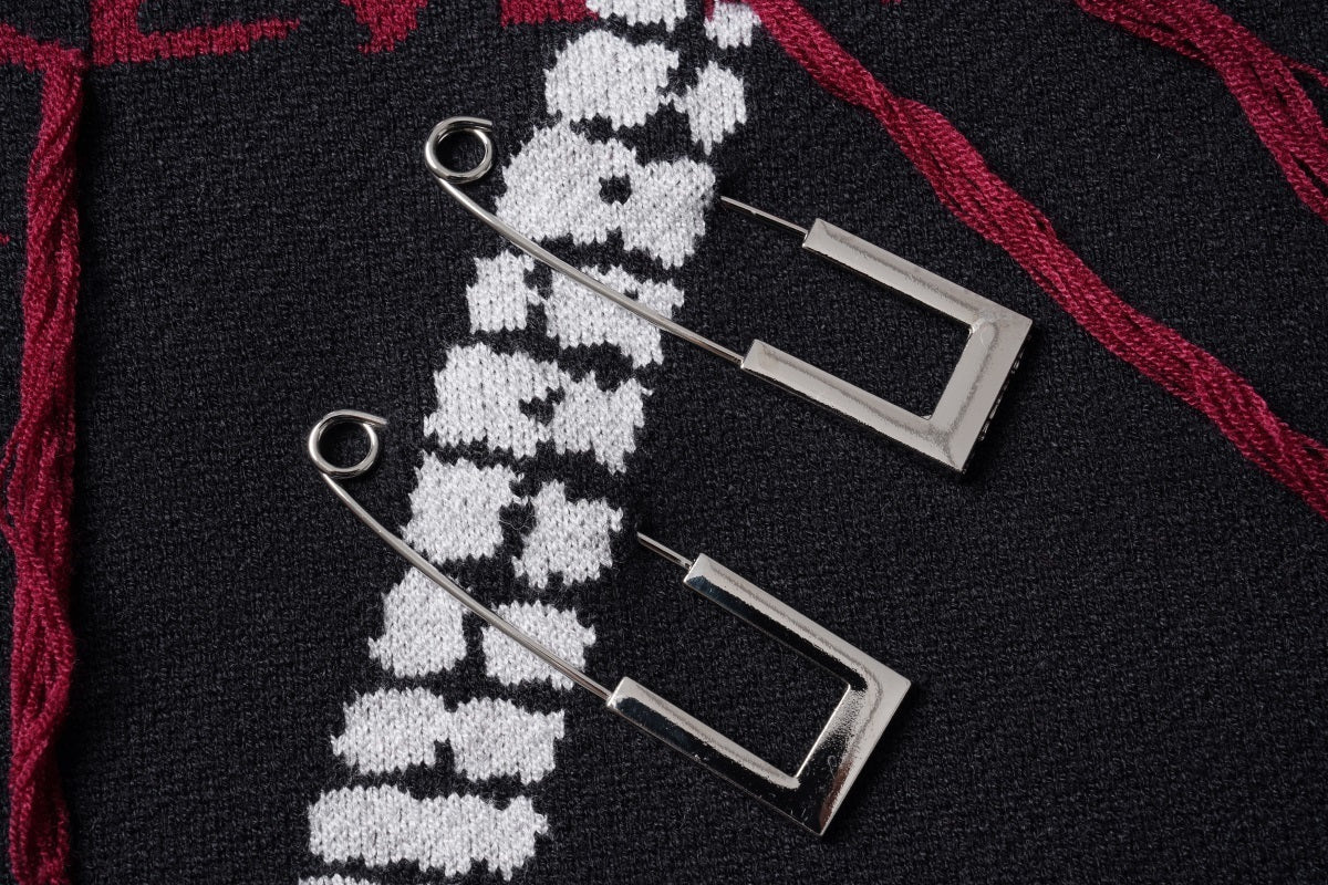 Unisex Punk Graffiti Fringe Sweater