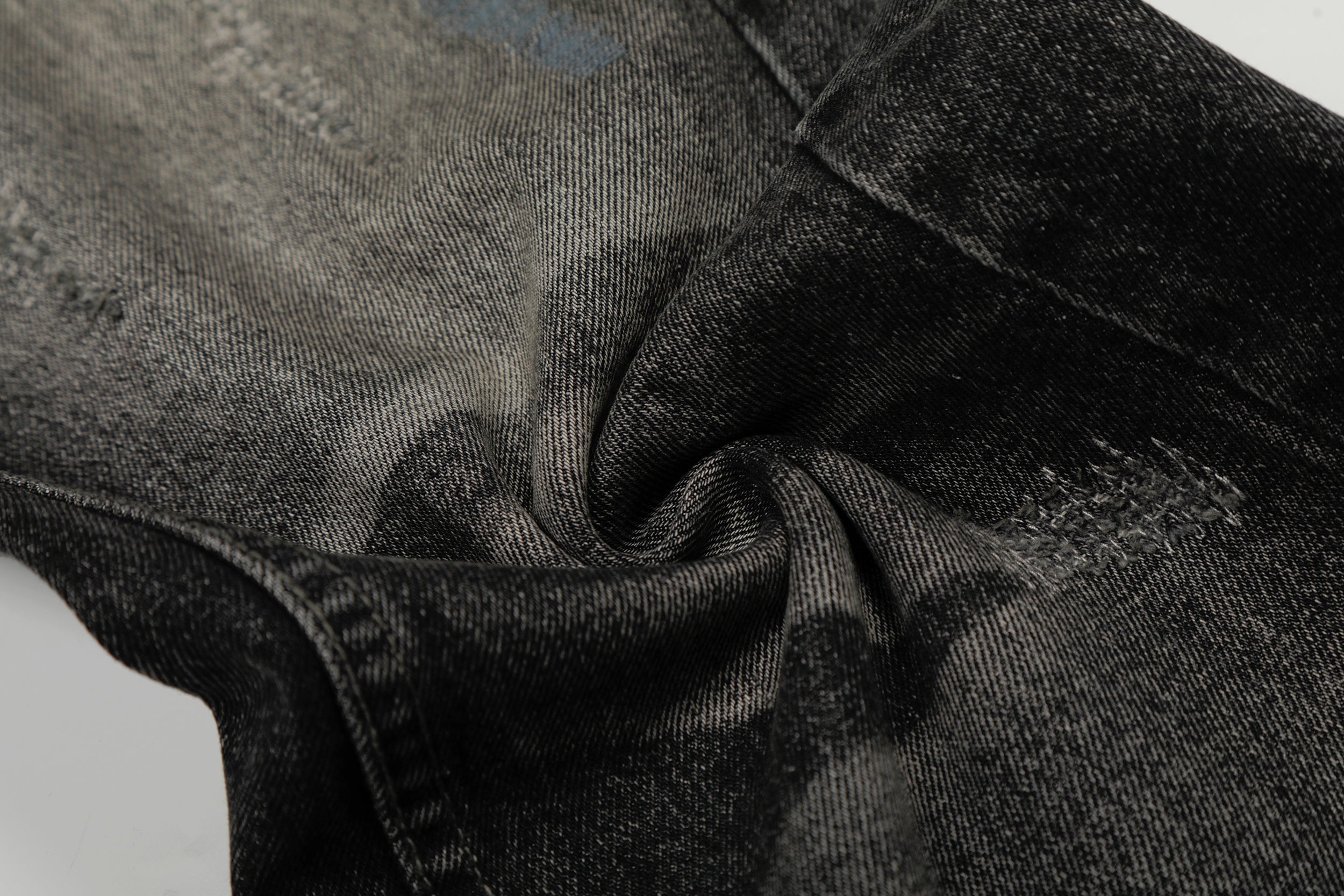 DONOTLOGO Urban Heritage Collection | Unisex Oversized Cat Whisker Denim | Retro Aesthetic High-Rise Wide-Leg Bottoms with Authentic Fade Detail