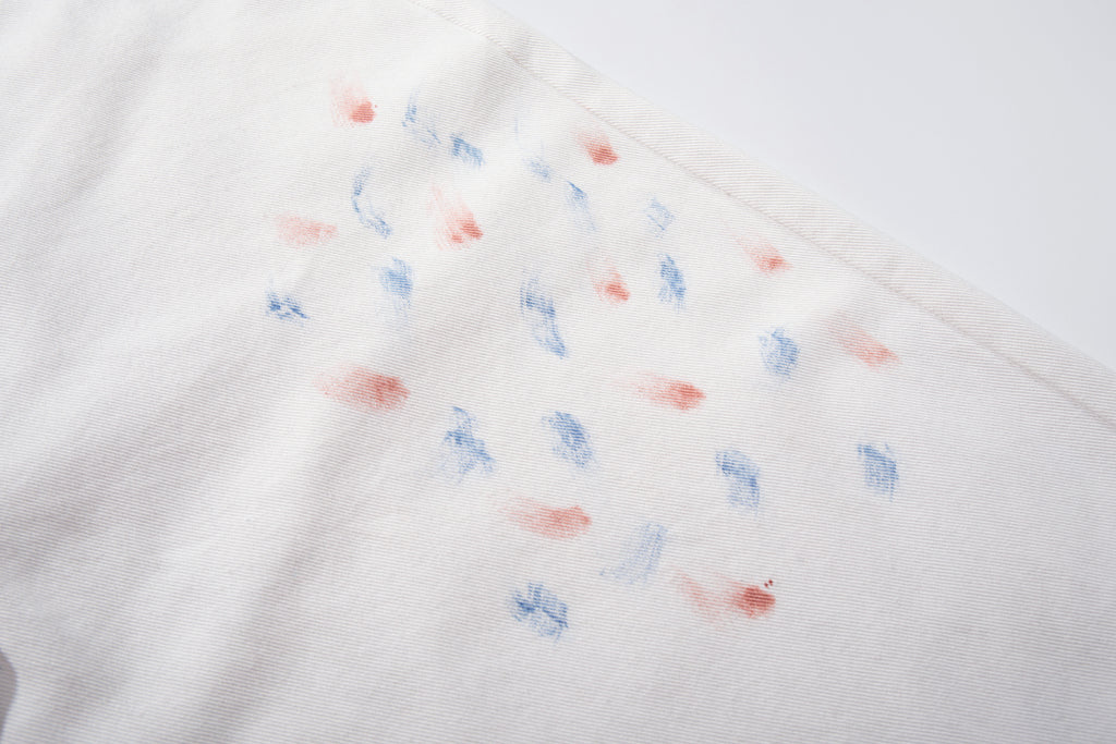 Unisex Hand-Painted White Denim Jeans