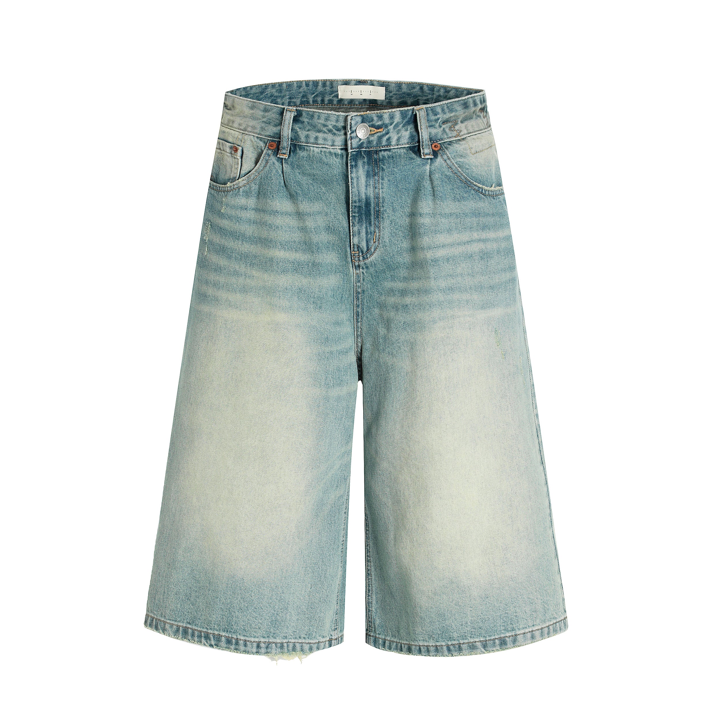 DONOTLOGO Urban Heritage Collection | Unisex Oversized Cropped Denim | Retro Aesthetic High-Rise Wide-Leg Bottoms with Authentic Fade Detail