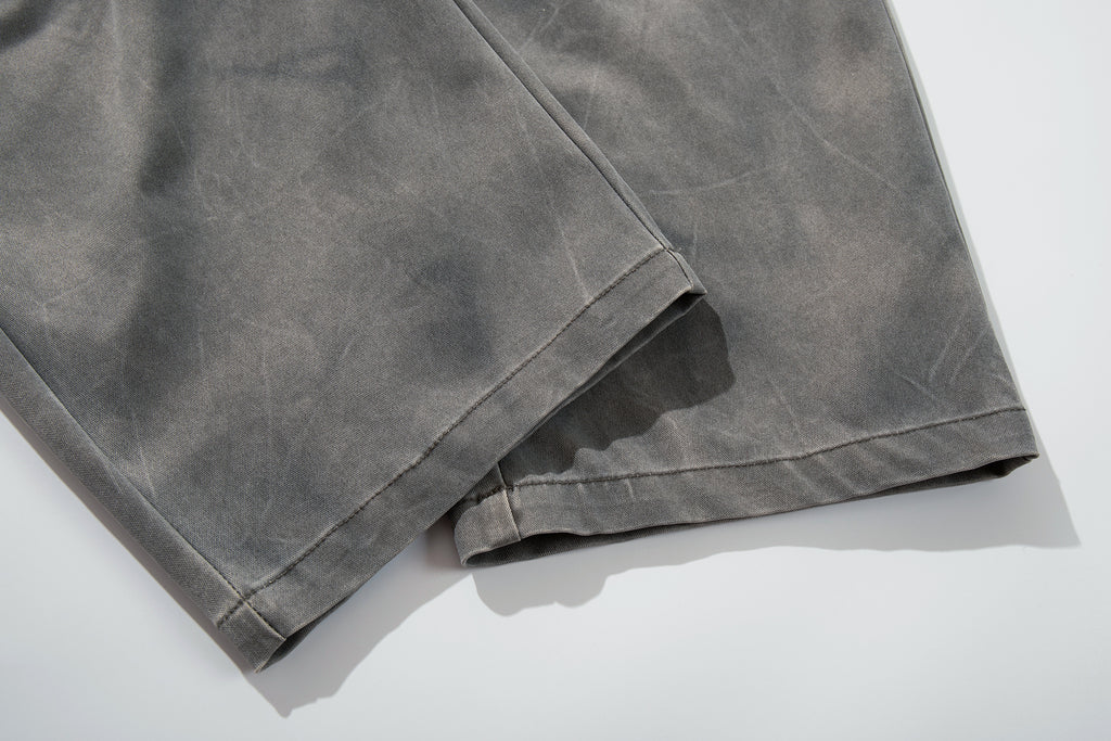 Unisex Vintage Distressed Wrinkled Edgy Denim Jeans