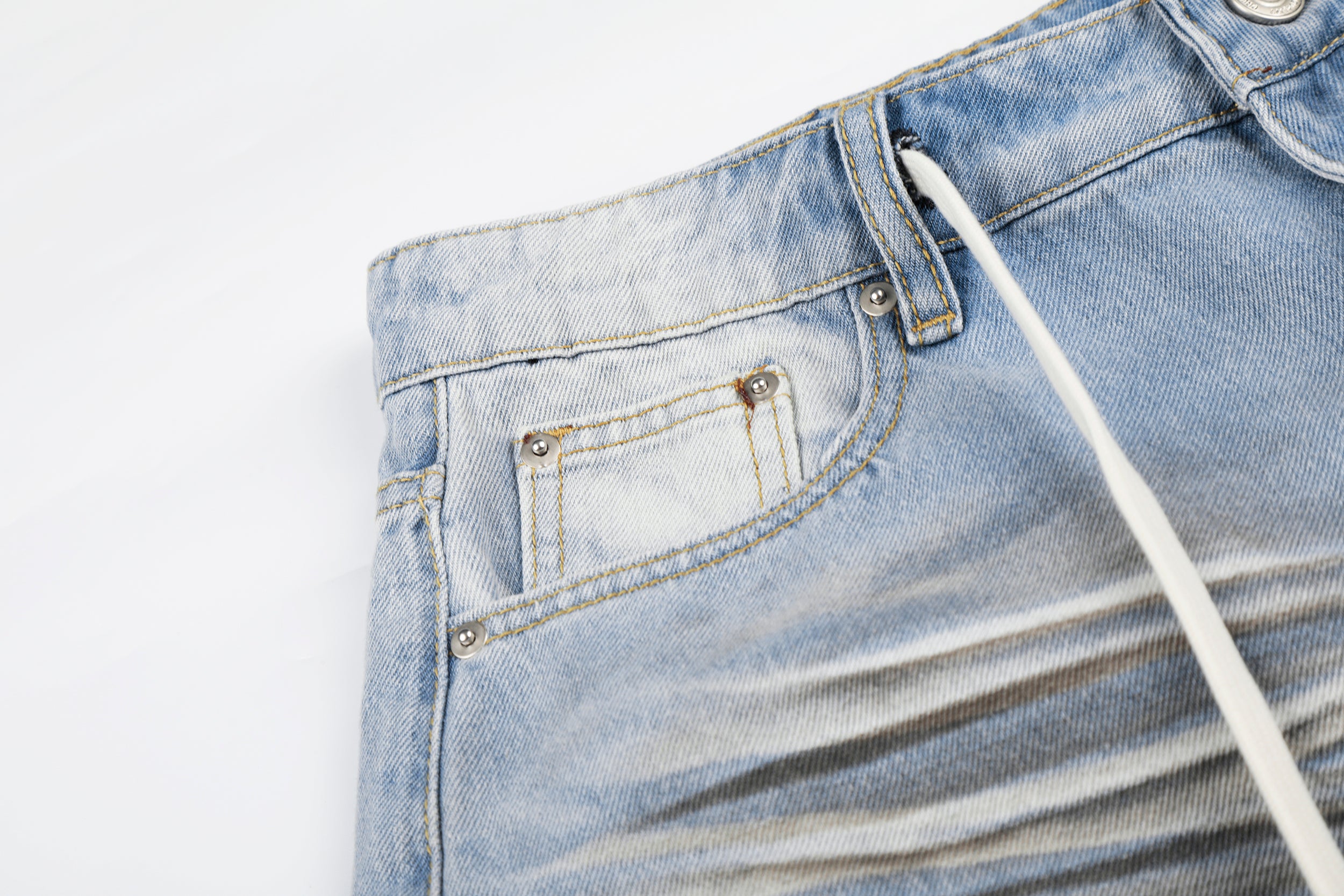 DONOTLOGO Urban Streetwear Collection | Unisex Relaxed Fit Denim Shorts | Bold Ripped Motif & Drawstring Detail with Classic Cotton Denim Fabric