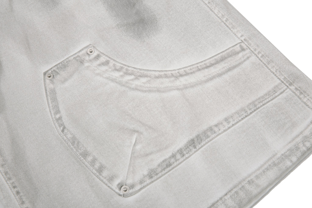 DONOTLOGO Vintage Washed Wide-Leg Denim Shorts | Unisex Baggy Capris | Retro American Style 7/8 Length Jeans