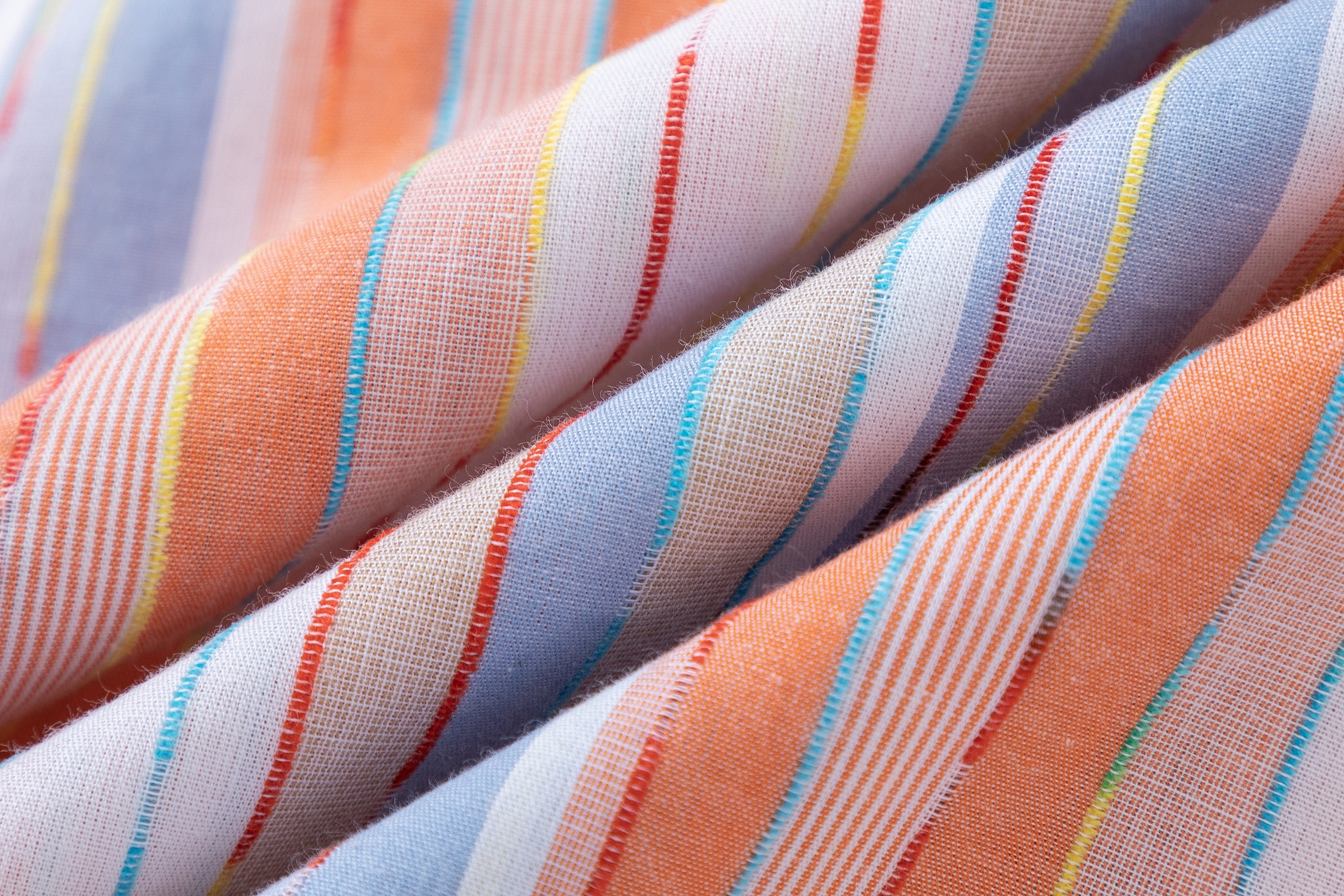 DONOTLOGO “Colorful Summer” Striped Shirt | Orange/Blue/Pink Colorblock | Drop Shoulder, Loose Fit | Summer Street Style Must-Have
