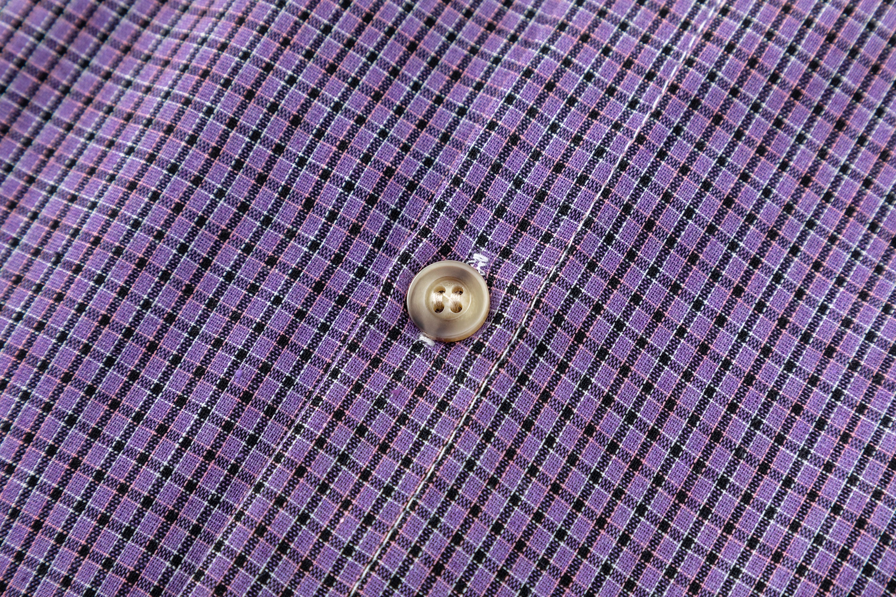 DONOTLOGO Unisex Purple Plaid Shirt & Braided Tie Set | Loose Fit, Vintage Preppy | Summer Essential
