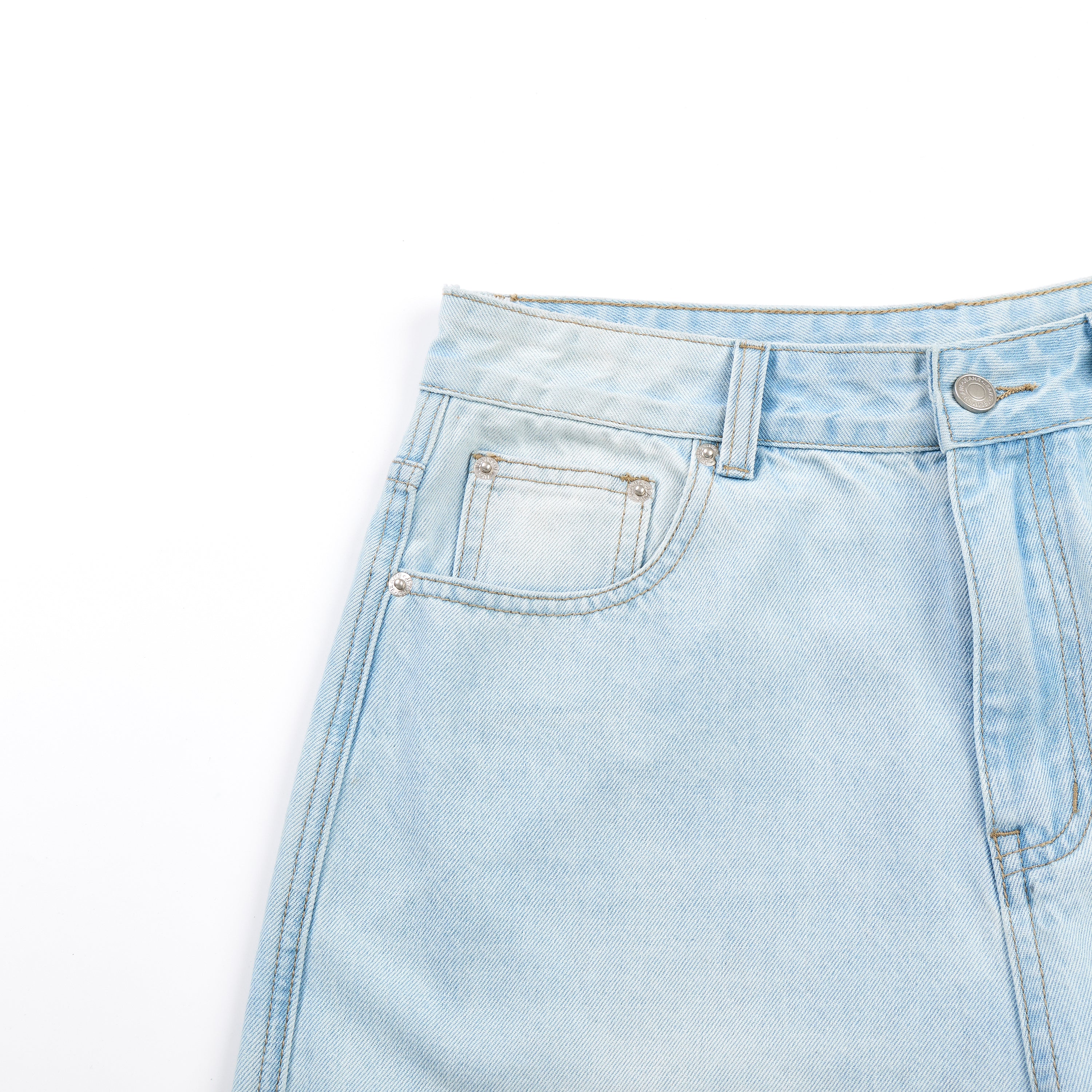 DONOTLOGO Heavy Acid Wash Baggy Cargo Jorts | Unisex Y2K Wide Leg Denim Shorts | Retro High Street Summer Bottoms